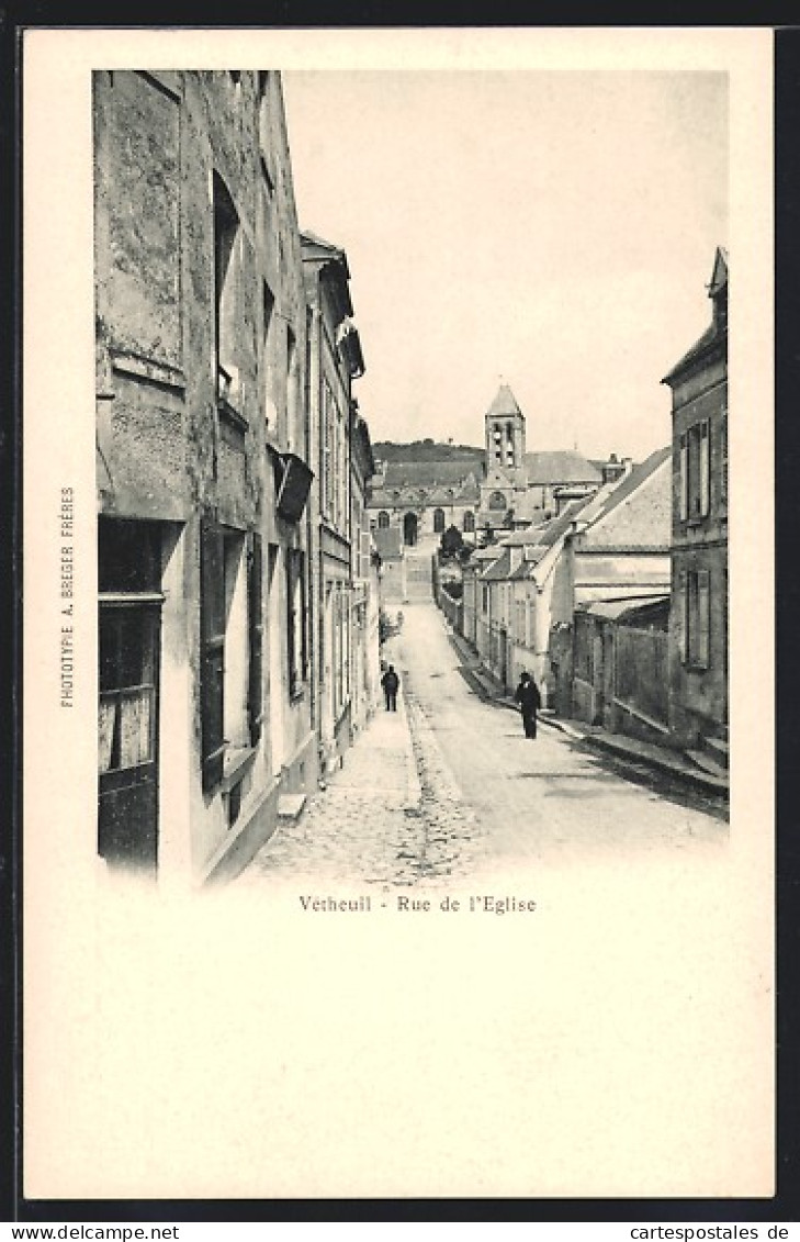 CPA Vétheuil, Rue De L`Eglise  - Other & Unclassified