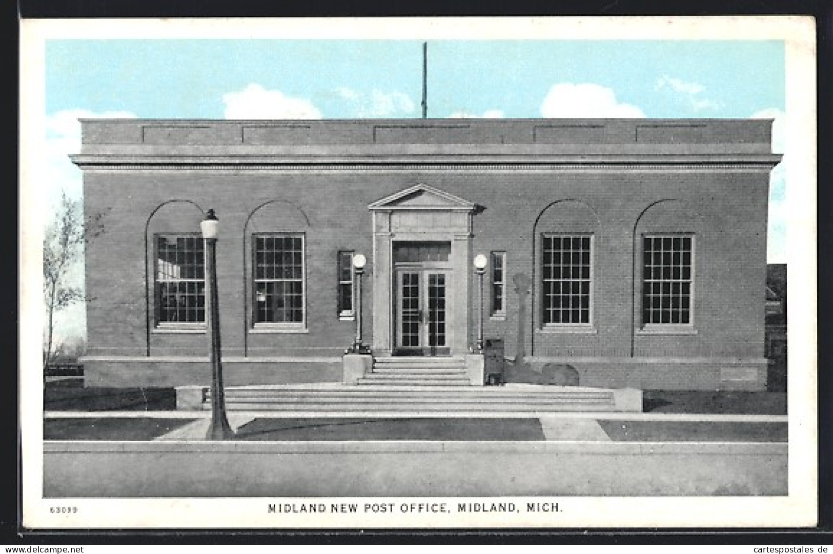 AK Midland, MI, Midland New Post Office  - Andere & Zonder Classificatie