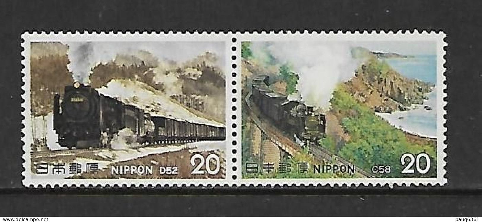 JAPON 1975 TRAINS YVERT N°1144/1145 NEUF MNH** - Trains