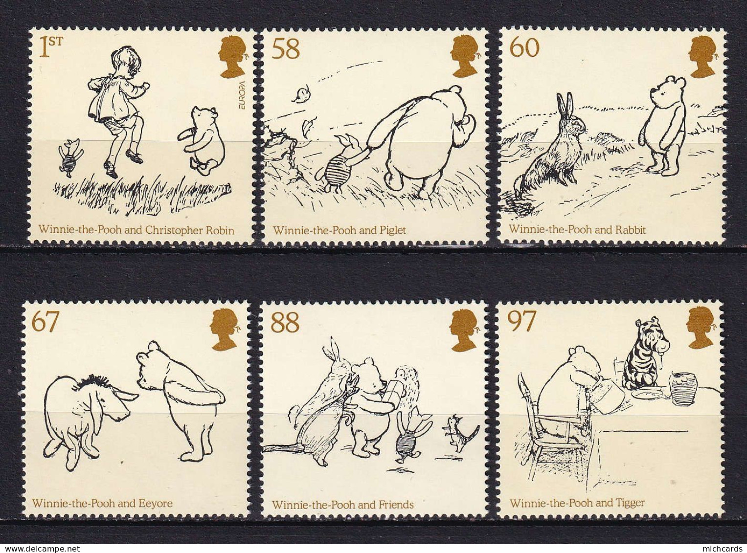 195 GRANDE BRETAGNE 2010 - Y&T 3390/95 - Europa Livre Winnie Ourson Porcinet - Neuf ** (MNH) Sans Charniere - Ongebruikt