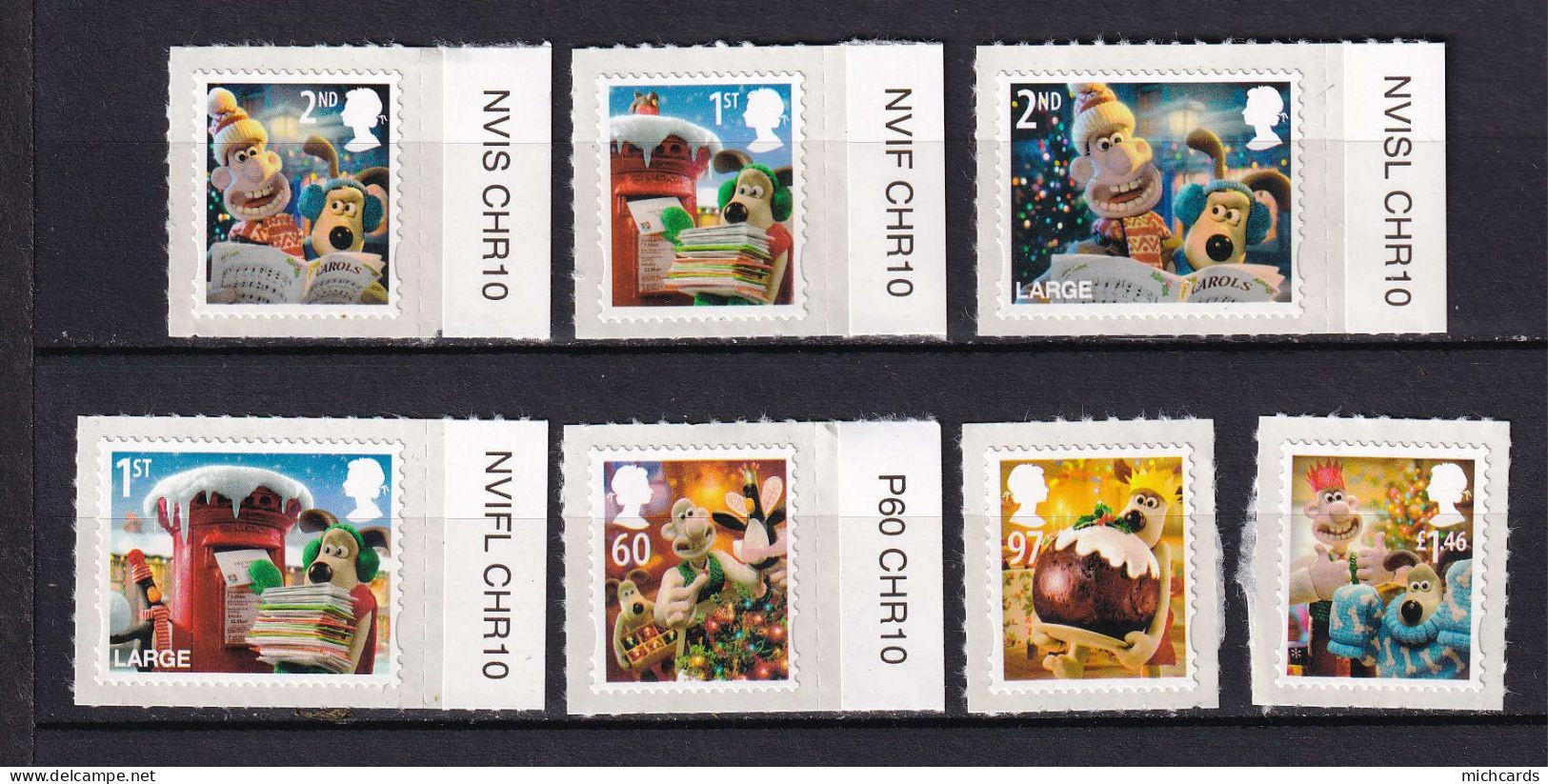 195 GRANDE BRETAGNE 2010 - Y&T 3402/08 Adhesif - Noel Gromit Wallace Sapin Rouge Gorge- Neuf ** (MNH) Sans Charniere - Ungebraucht