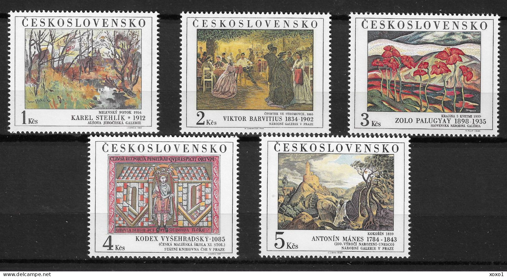 Czechoslovakia 1984 MiNr. 2789 - 2793 National Galleries (XVII) Art, Painting, Modern 5V  MNH**  8.50 € - Unused Stamps