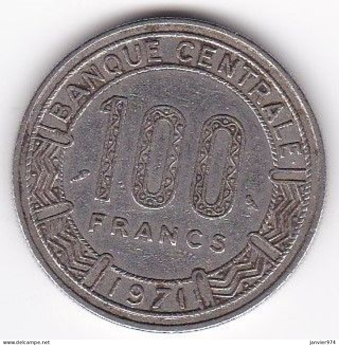 République Gabonaise. 100 Francs 1971, En Nickel . KM# 12 - Gabon