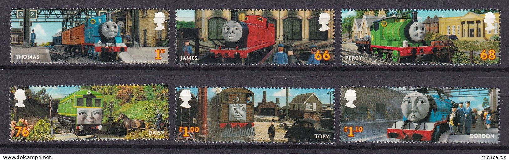 195 GRANDE BRETAGNE 2011 - Y&T 3499/504 - Dessin Anime Thomas Le Petit Train - Neuf ** (MNH) Sans Charniere - Unused Stamps