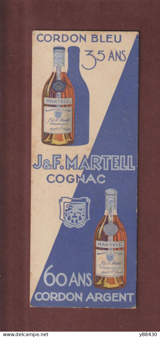 Marque Pages - COGNAC MARTELL - J'ai Gagné Mes étoiles En 1715 - Maison Martell Et C° à Cognac En Charente - 3 Scan - Marque-Pages