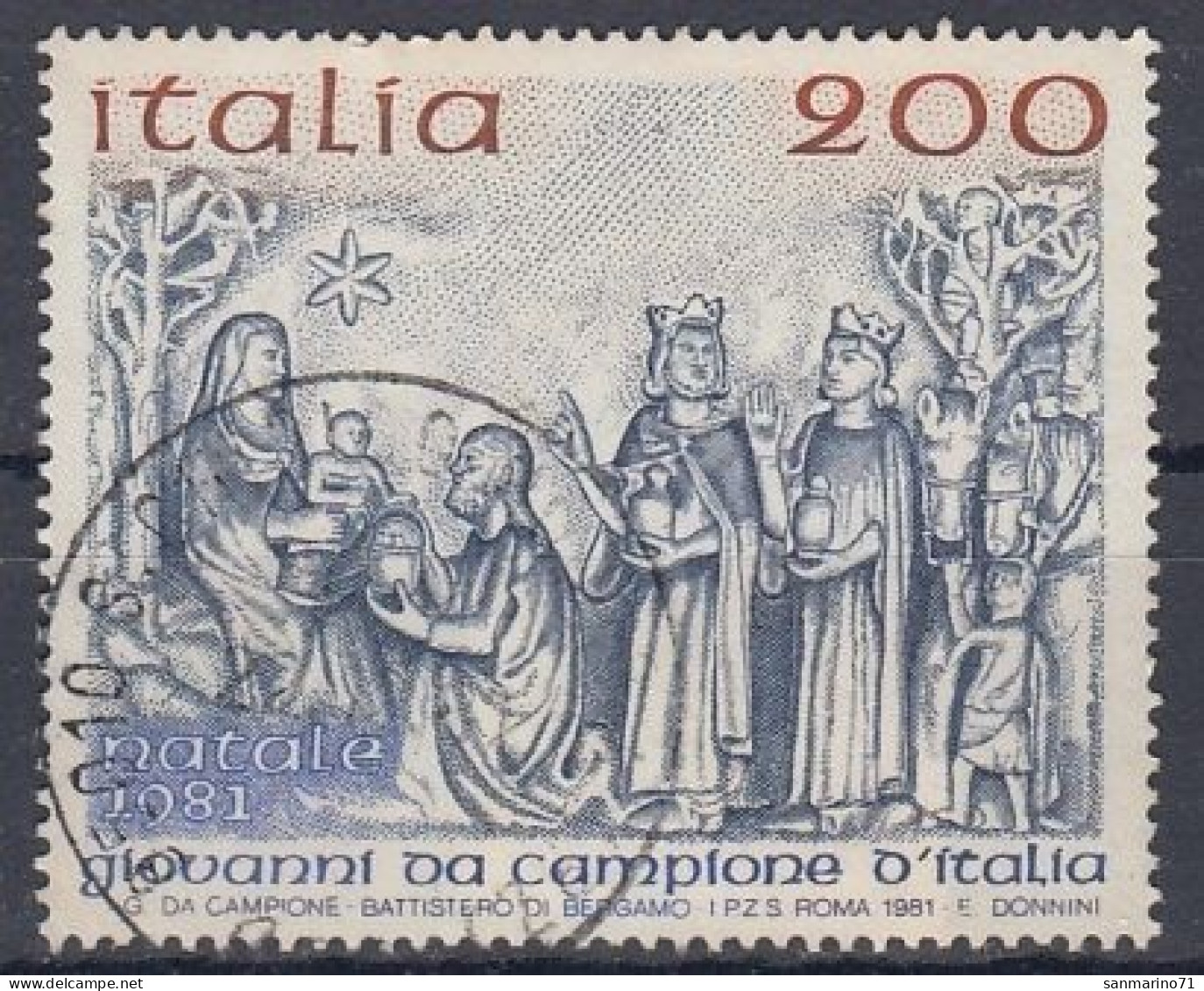 ITALY 1782,used,falc Hinged - 1971-80: Afgestempeld