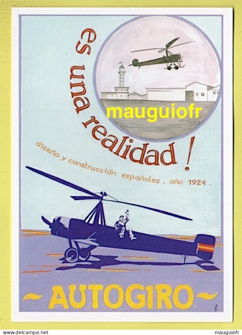 PUBLICITÉ / REPRODUCTION D'ANCIENNES AFFICHES / FABRICATION D'AUTOGIRES EN ESPAGNE (1924) / AVIATION - Publicité