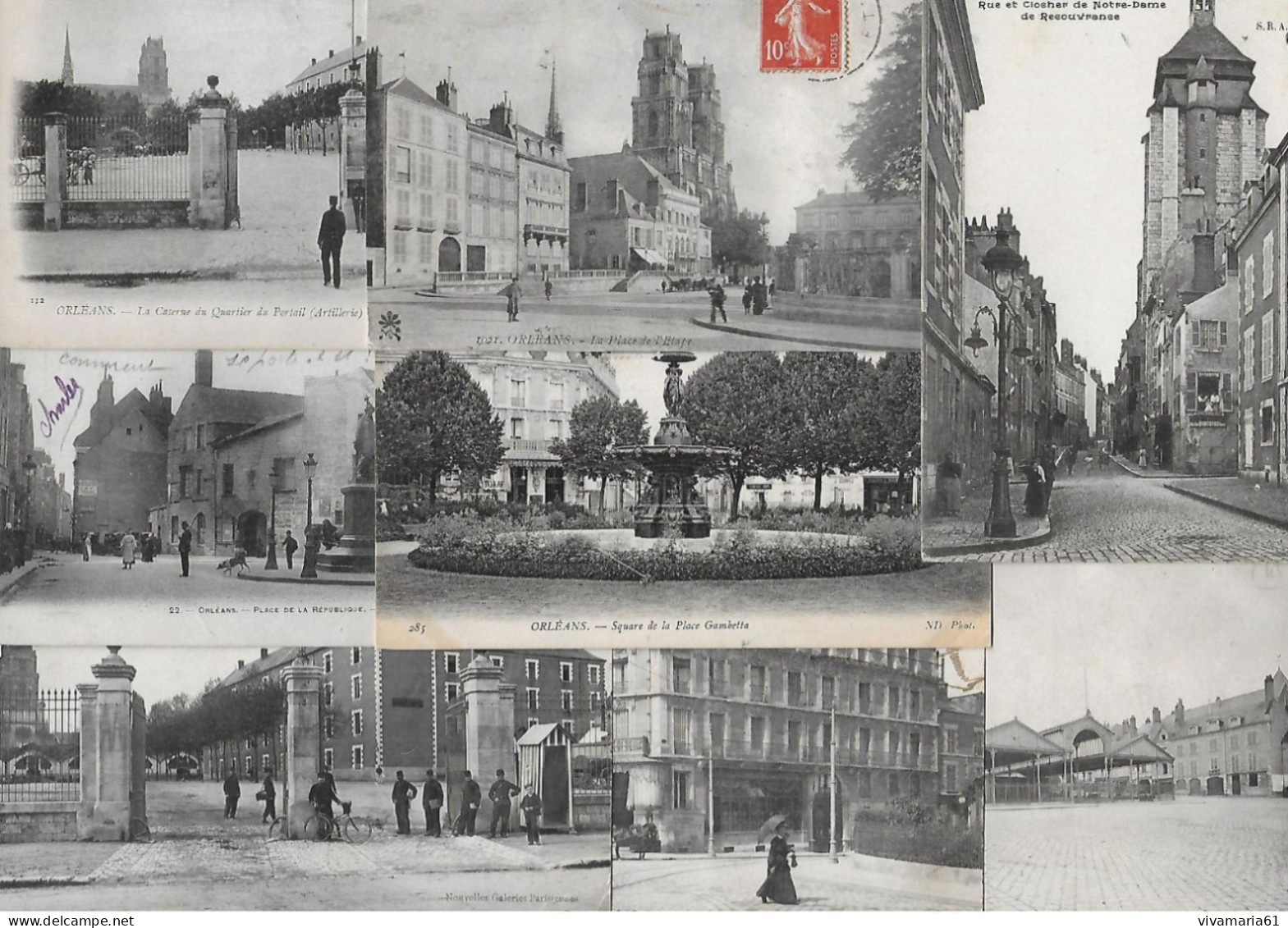 Lot De 12  Cartes Postales Anciennes Sur La Ville D'Orleans Dans Le Dept 45 - 5 - 99 Postales