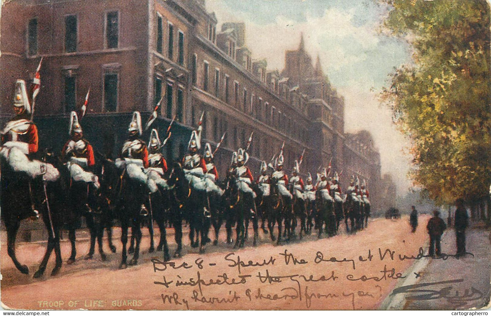 England London Troop Of Life Guards Raphael Tuck & Sons "Aquarette" Postcard - Personnages