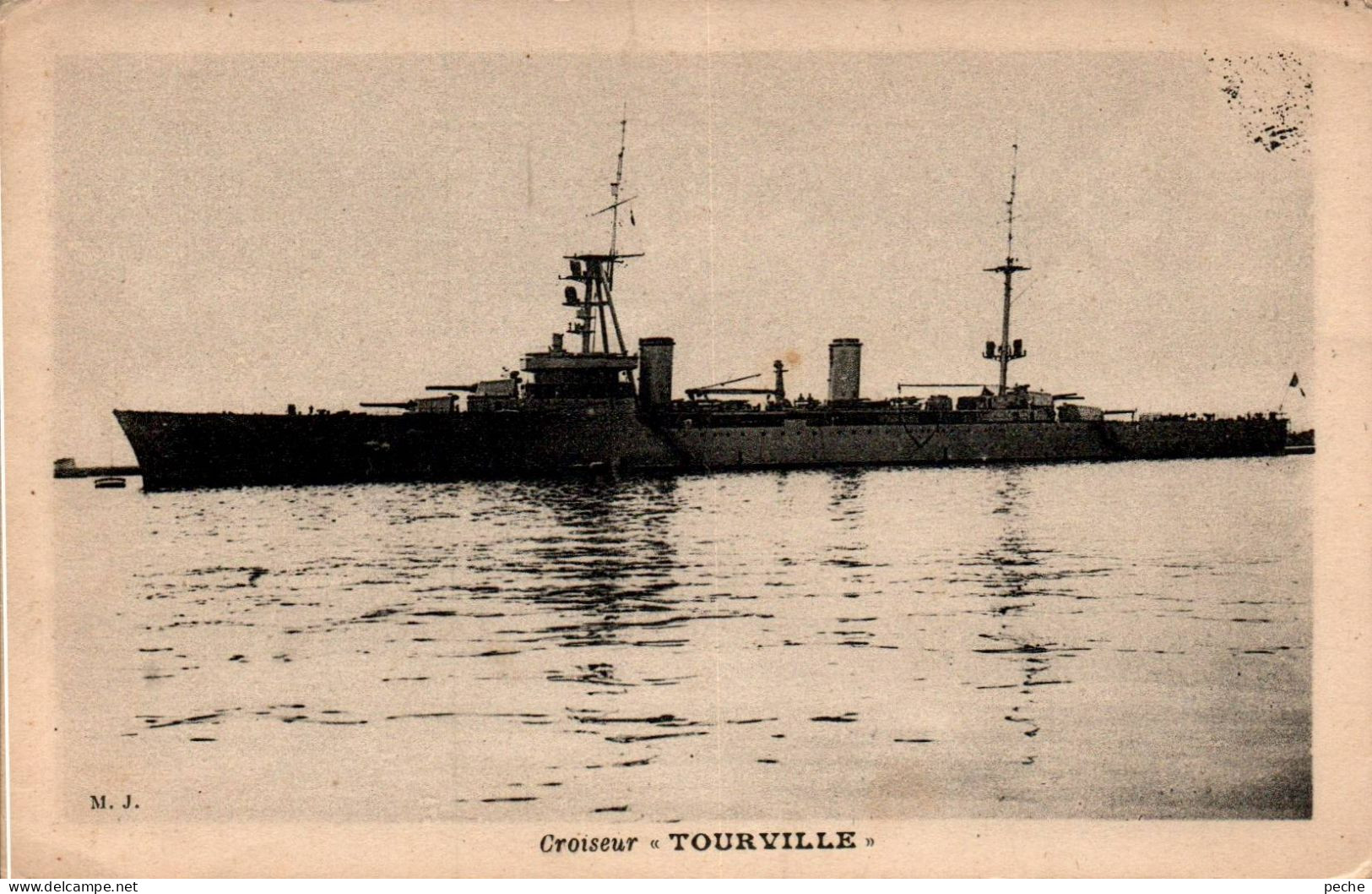 N°3001 W -cpa Croiseur "Tourville" - Oorlog