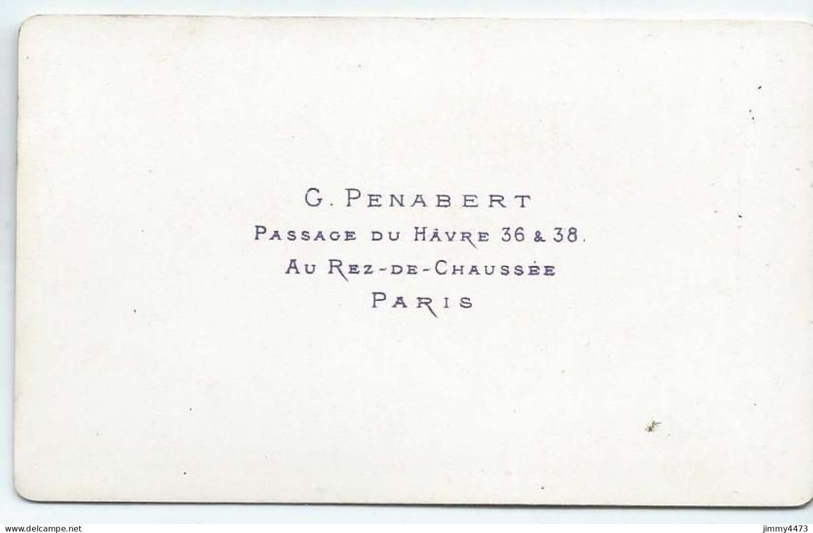 CARTE CDV - Phot-Edit. G. PENABERT Paris - Portrait D'une Jeune Fille, à Identifier - Tirage Aluminé 19 ème - Alte (vor 1900)