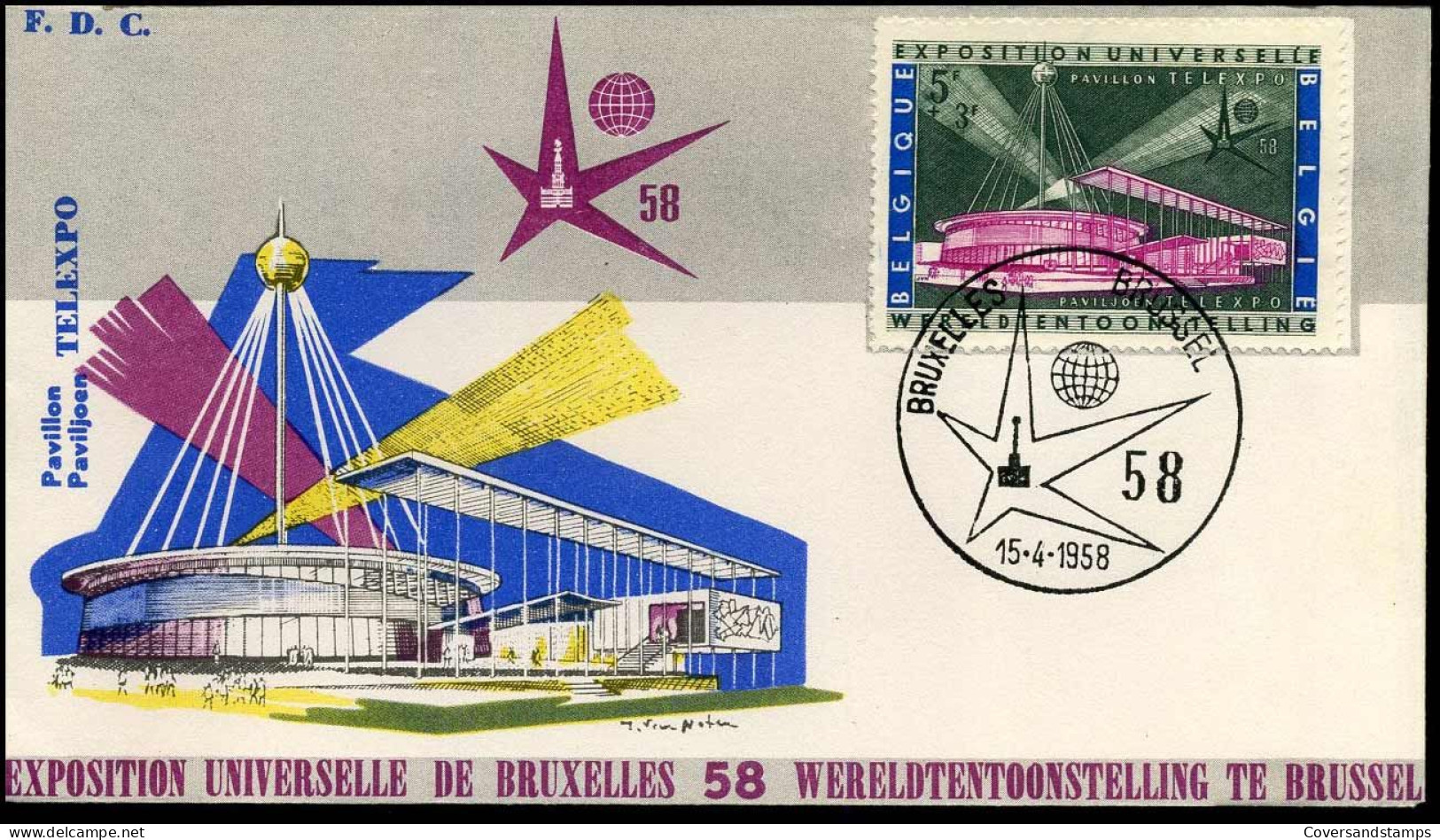 FDC 1047/52 - Wereldtentoonstelling Te Brussel "Expo 58" - 1951-1960