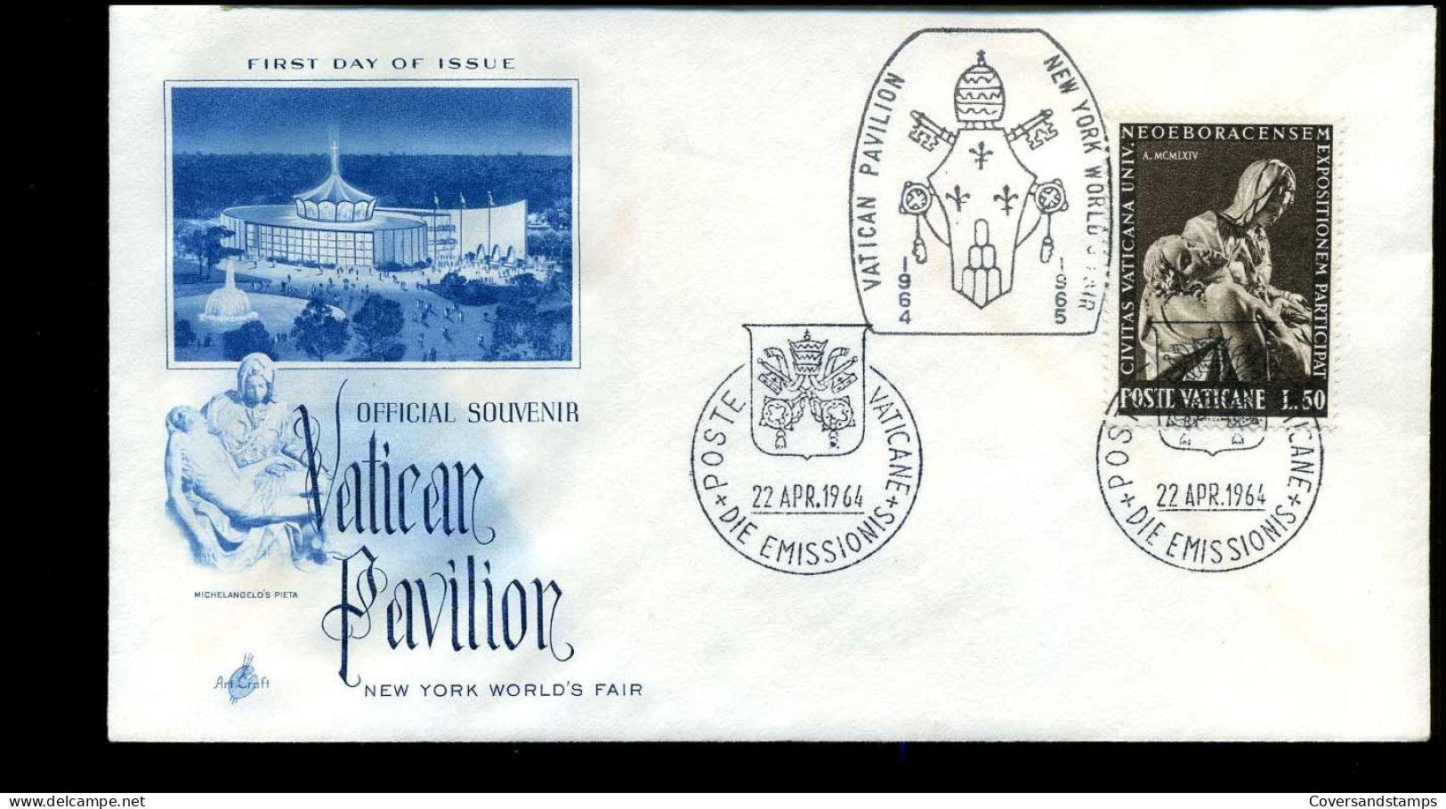 Vaticane  - FDC - Vatican Pavilion, New York World's Fair - FDC