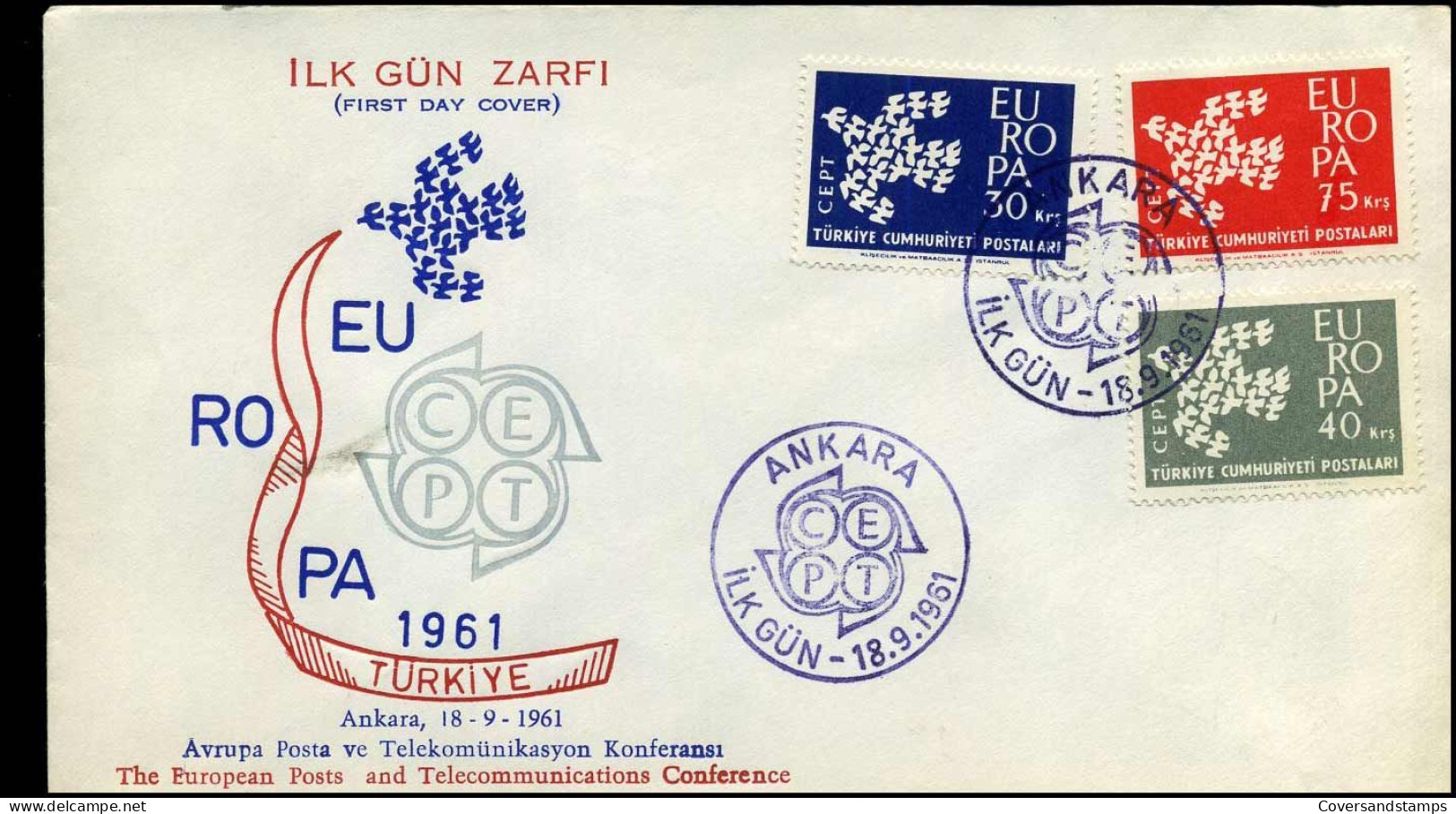 Turkey - FDC - Europa CEPT 1961 - 1961