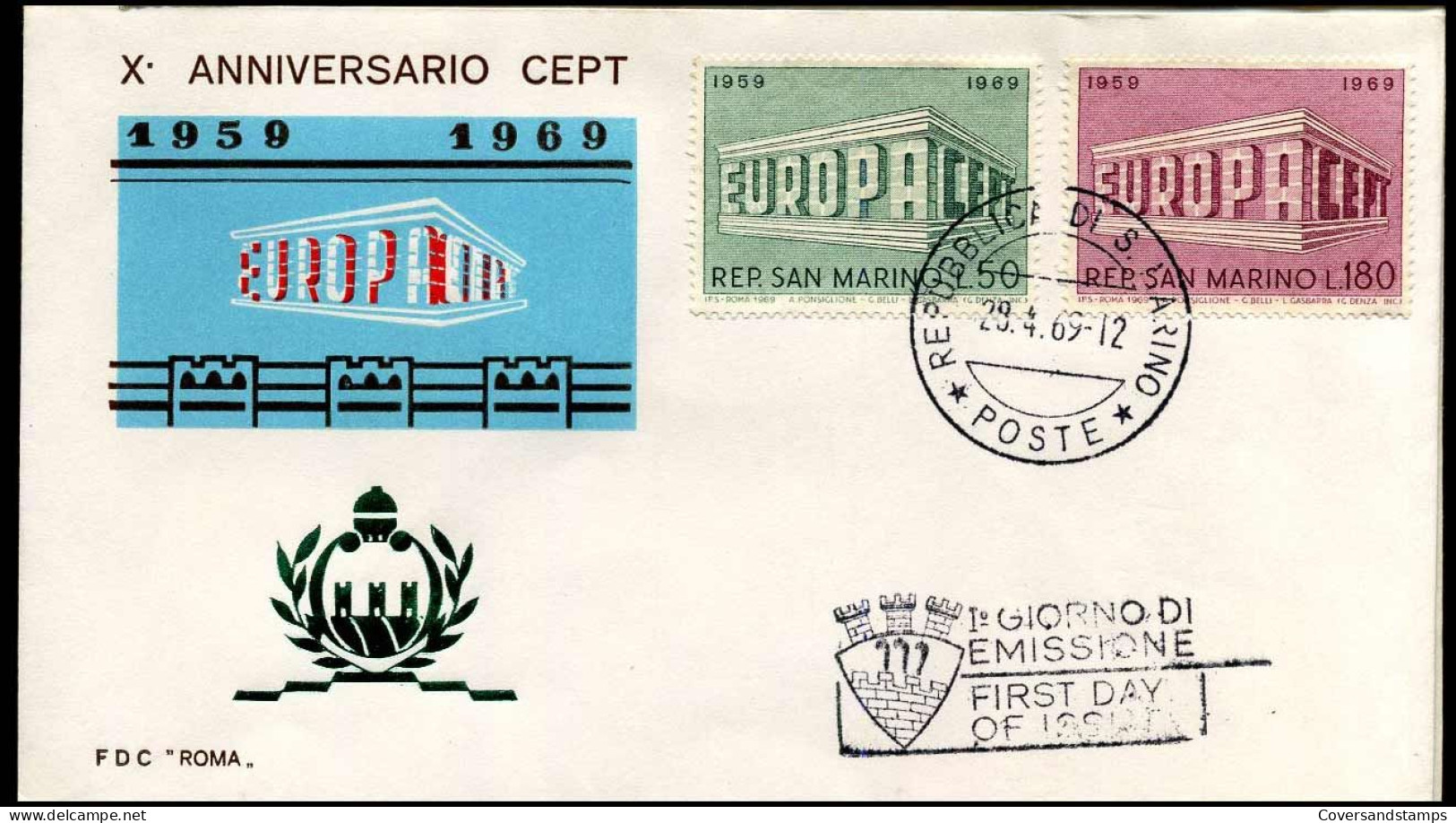 San Marino  - FDC - Europa CEPT 1969 - 1969