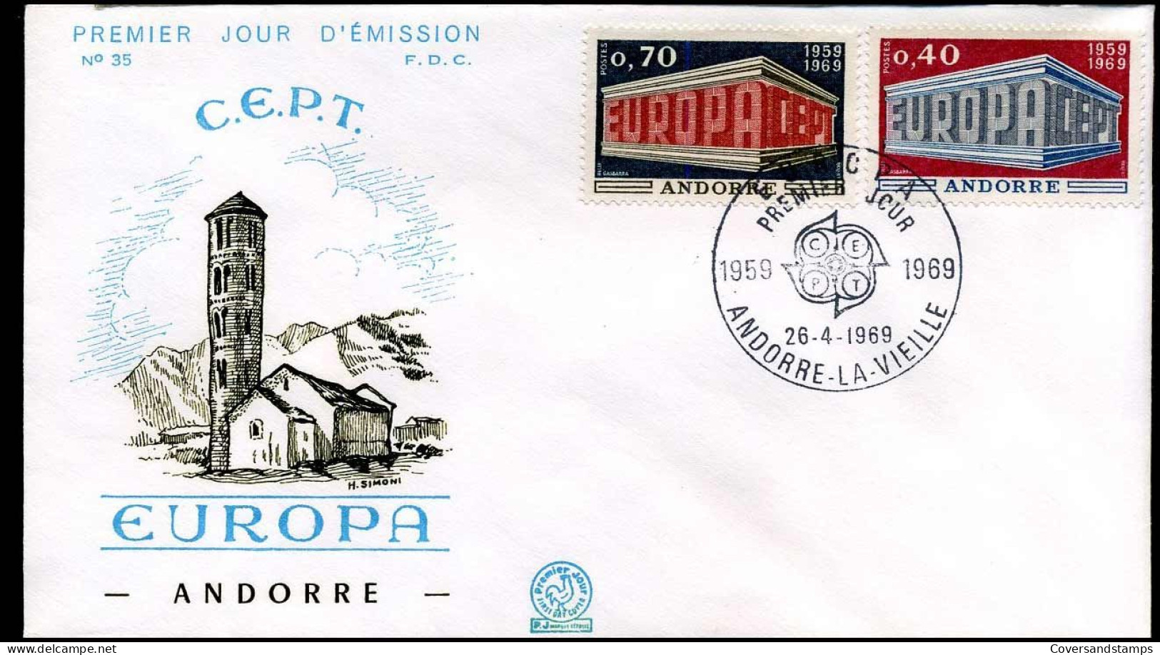 Andorre - FDC - Europa CEPT 1969 - 1969