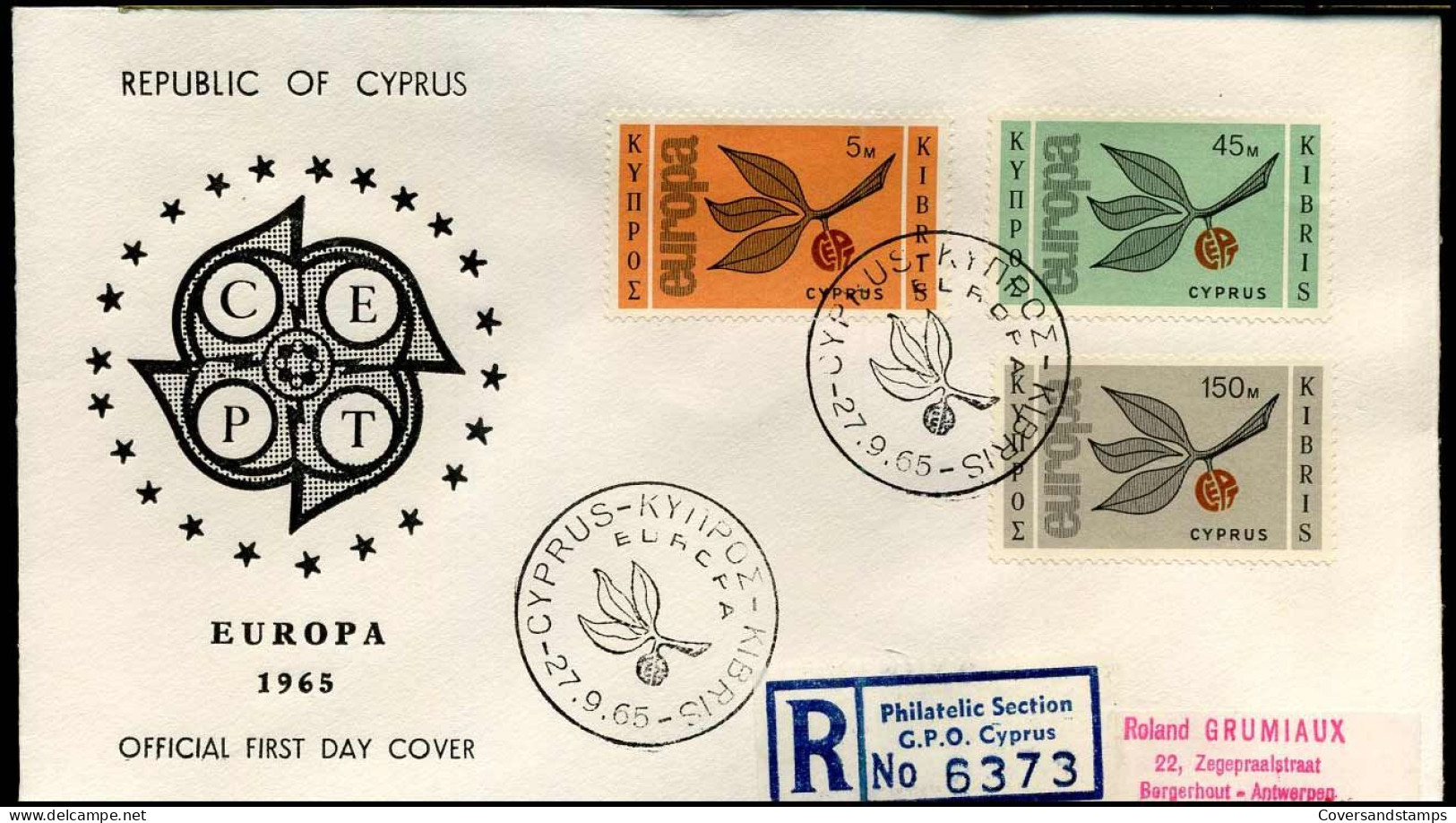 Cyprus - FDC - Europa CEPT 1965 - 1965