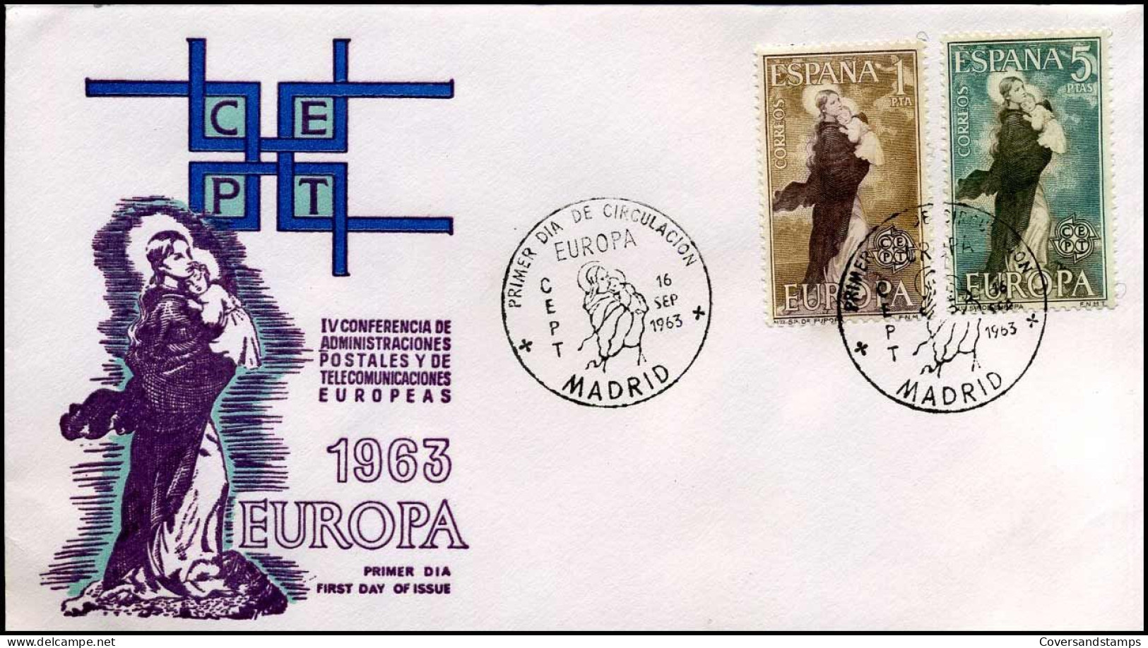 Espana  - FDC - Europa CEPT 1963 - 1963
