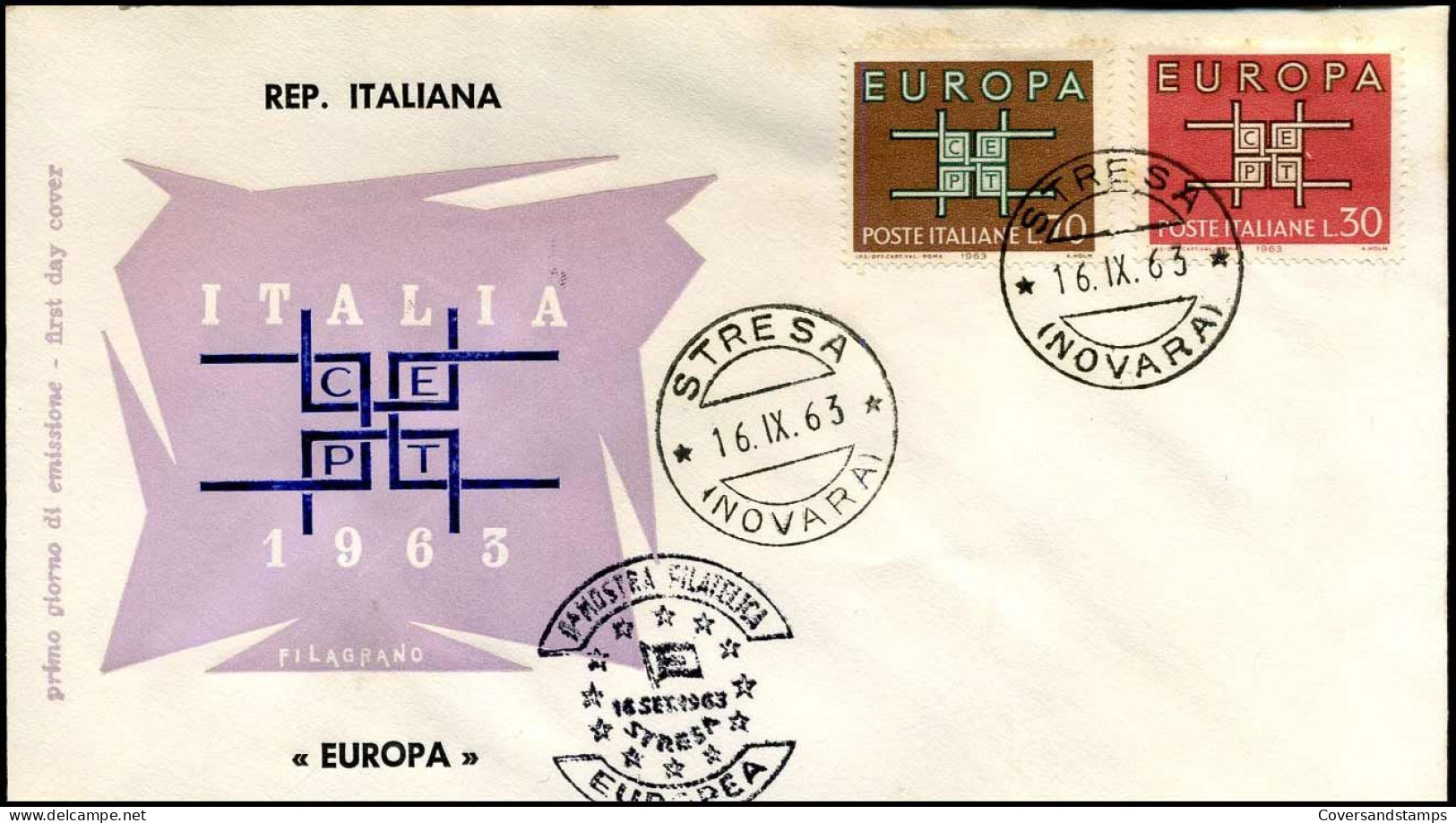 Italia  - FDC - Europa CEPT 1963 - 1963