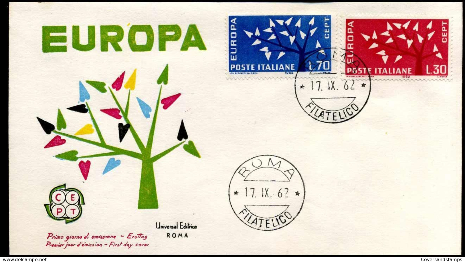 Italia  - FDC - Europa CEPT 1962 - 1962