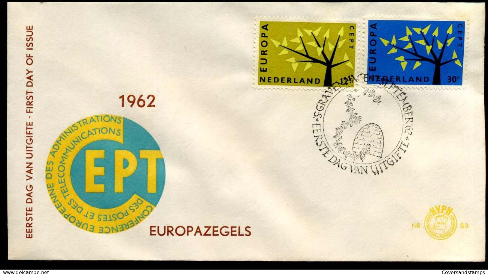Nederland  - FDC - Europa CEPT 1962 - 1962