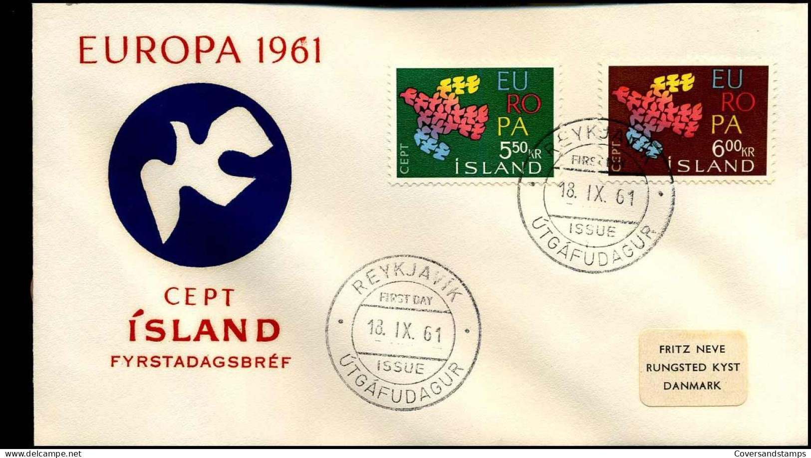 Island  - FDC - Europa CEPT 1961 - 1961