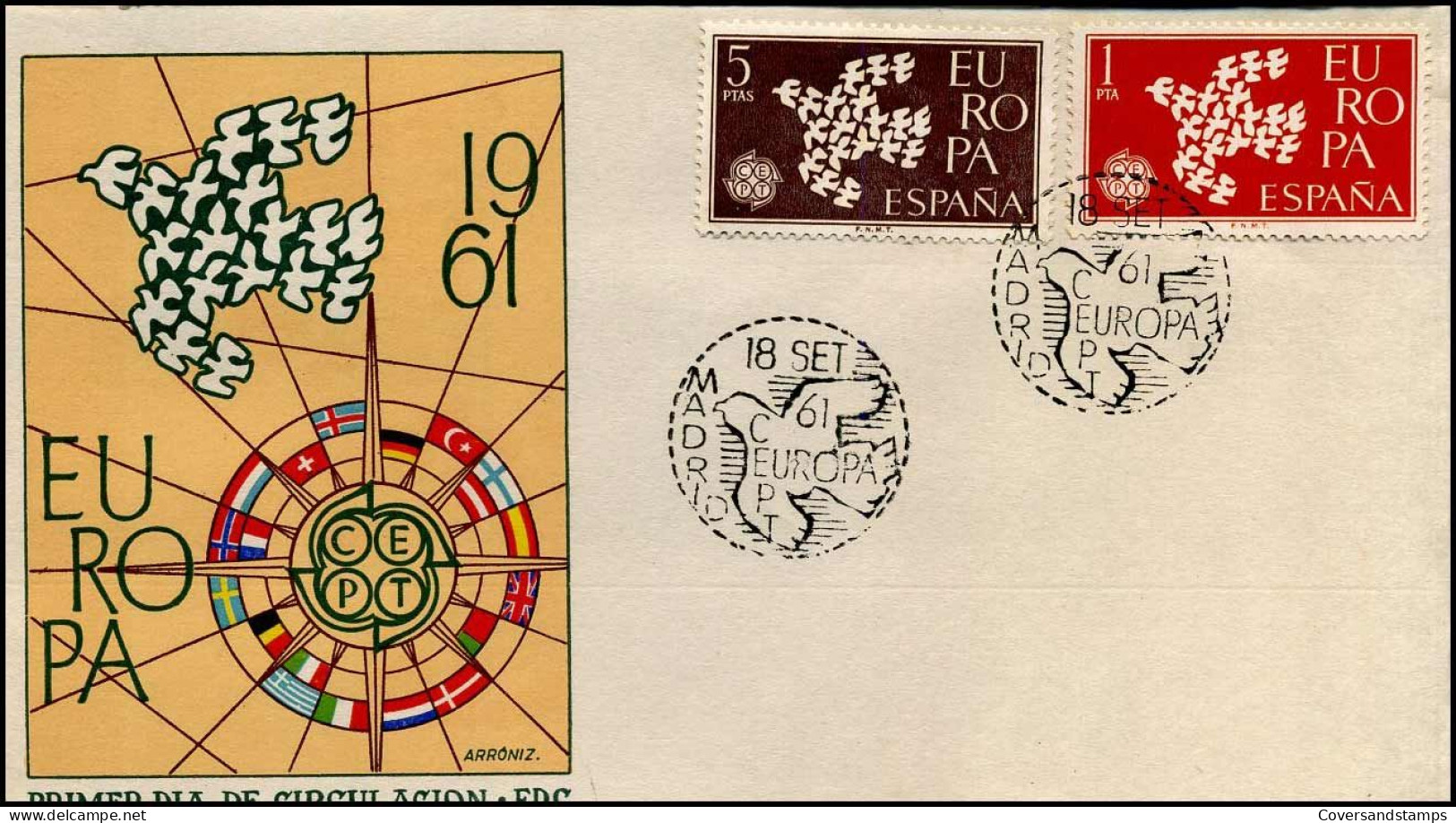 Espana  - FDC - Europa CEPT 1961 - 1961