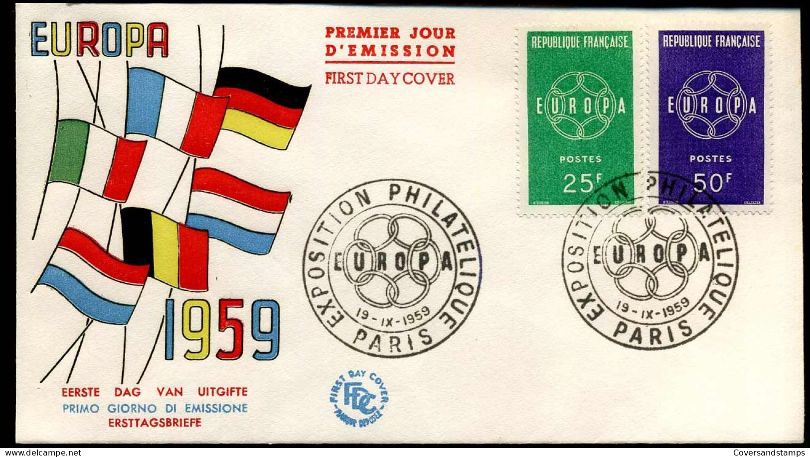 France  - FDC - Europa CEPT 1959 - 1959