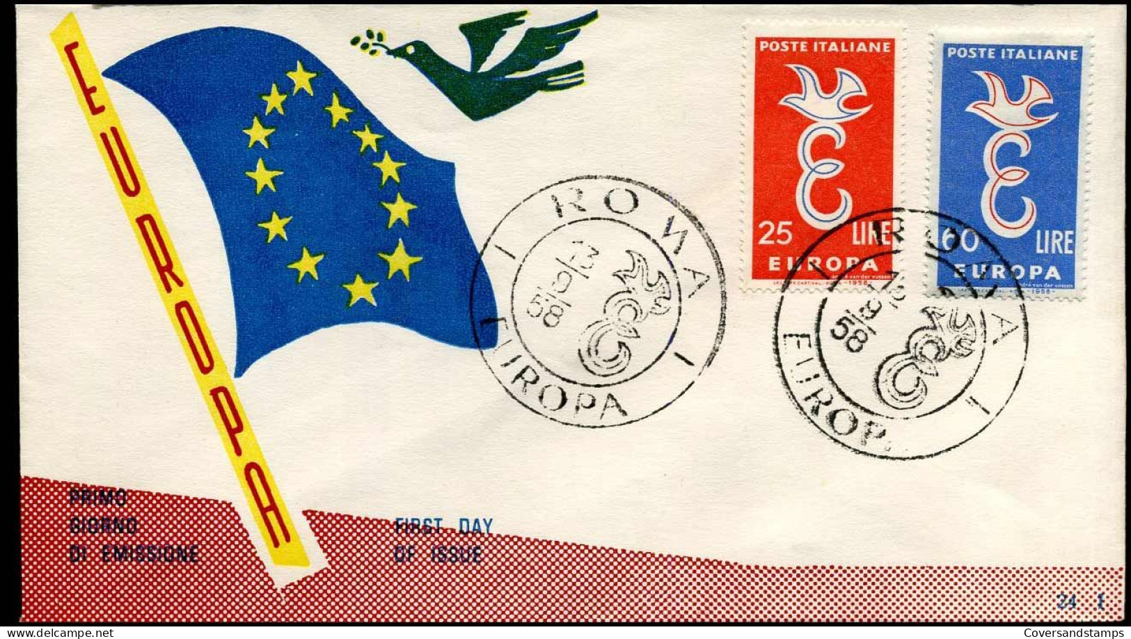 Italia - FDC - Europa CEPT 1958 - 1958