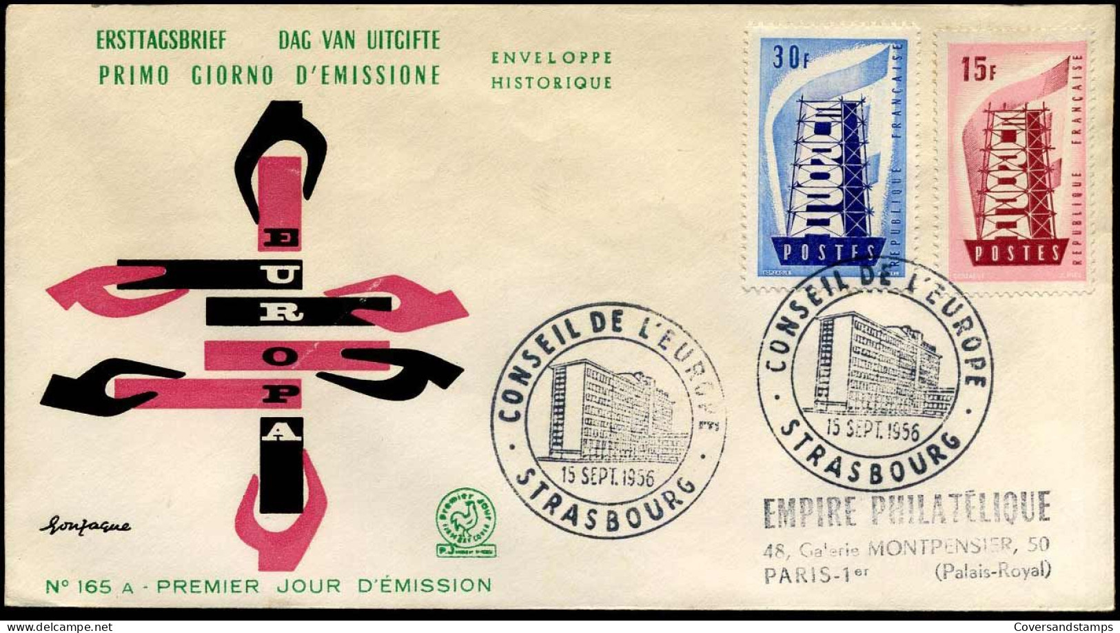 France  - FDC - Europa CEPT 1956 - 1956