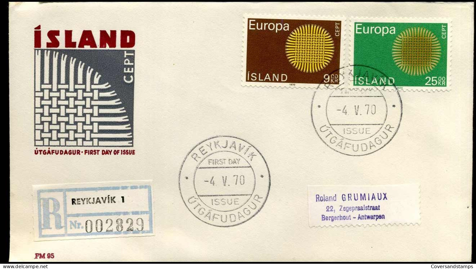 Island - FDC - Europa CEPT 1970 - 1970
