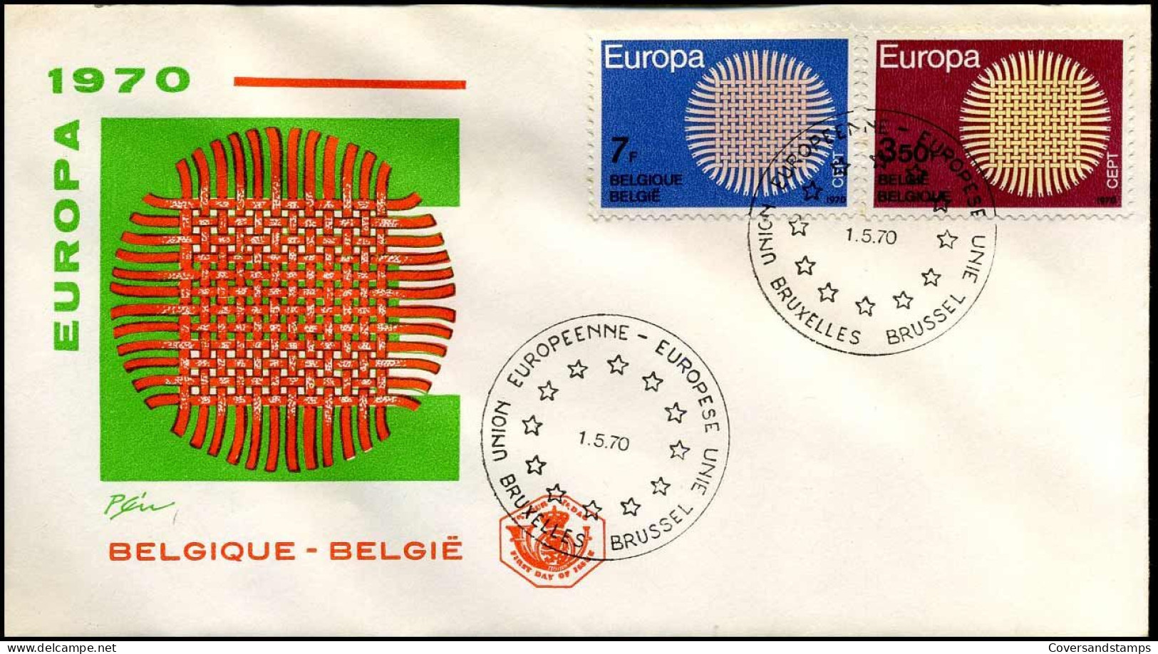 België - FDC - Europa CEPT 1970 - 1970