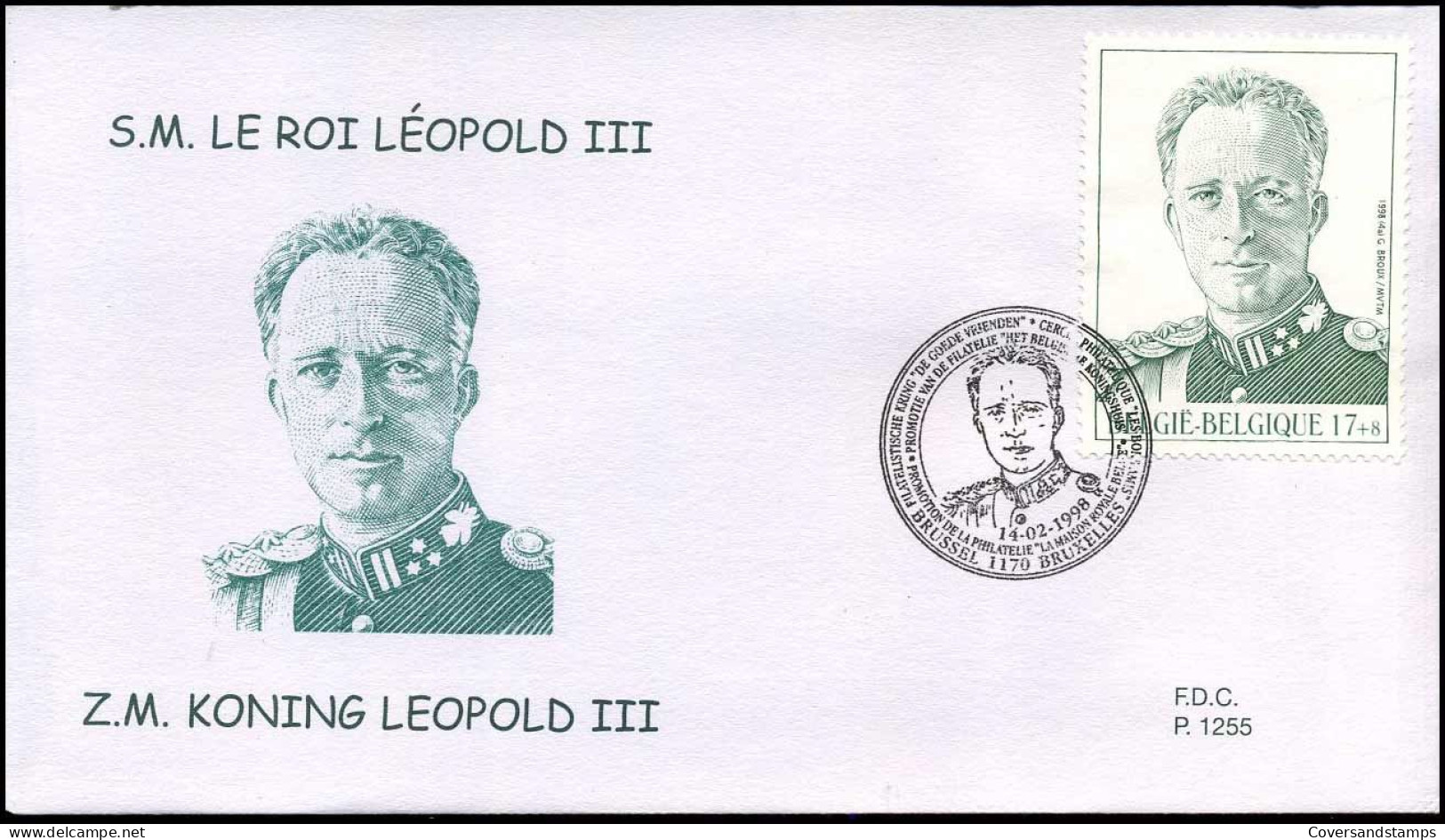 FDC - 2738/39  Promotie Van De Filatelie, Koningen Leopold III + Boudewijn - Stempel : Brussel-Bruxelles - 1991-2000