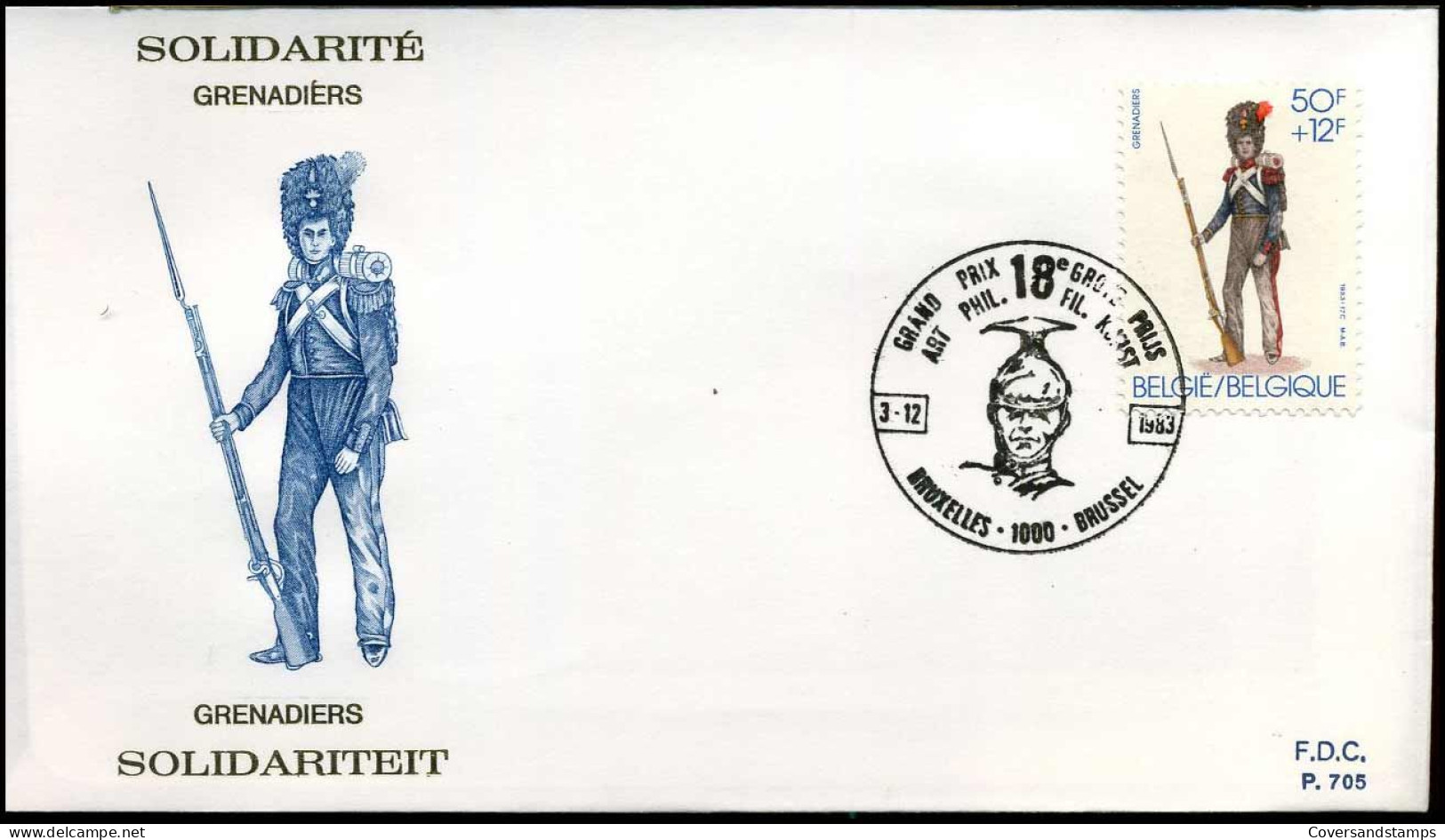 FDC - 2108/10  Solidariteit, Militaire Uniformen - Stempel : Bruxelles-Brussel - 1981-1990