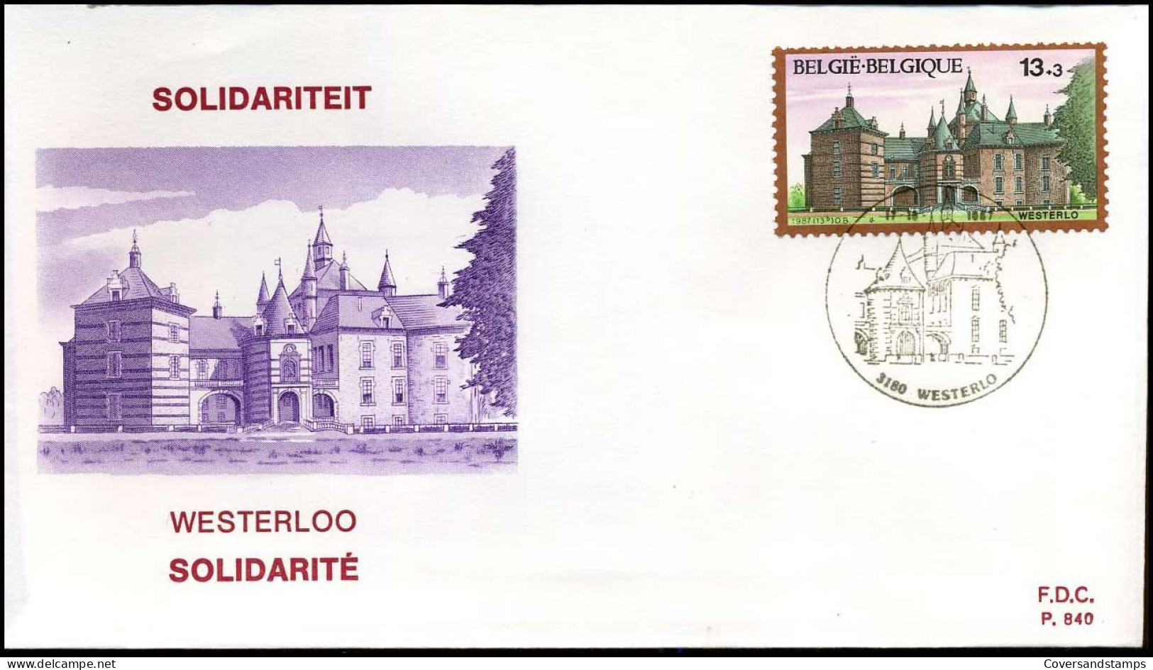 FDC - 2265/68  Solidariteit, Kastelen  - Stempel :  Diversen - 1981-1990