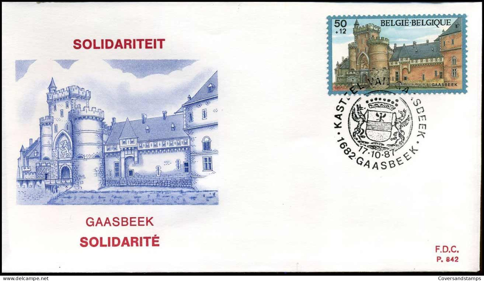 FDC - 2265/68  Solidariteit, Kastelen  - Stempel :  Diversen - 1981-1990