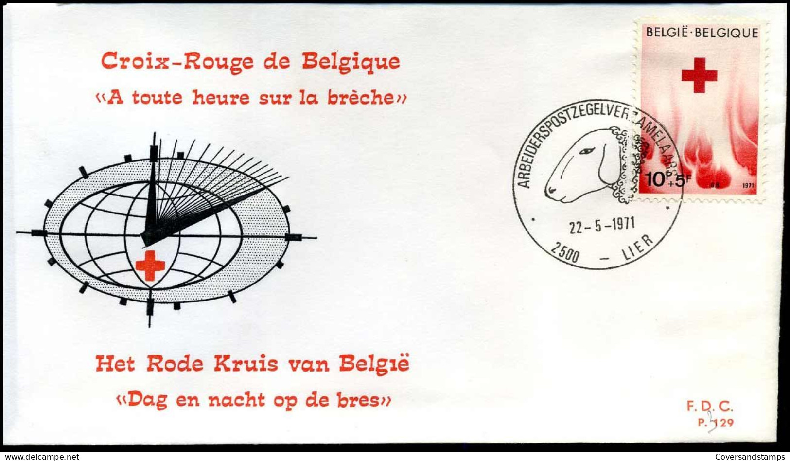 1588 - FDC - Rode Kruis Van België   - Stempel : Lier - 1971-1980