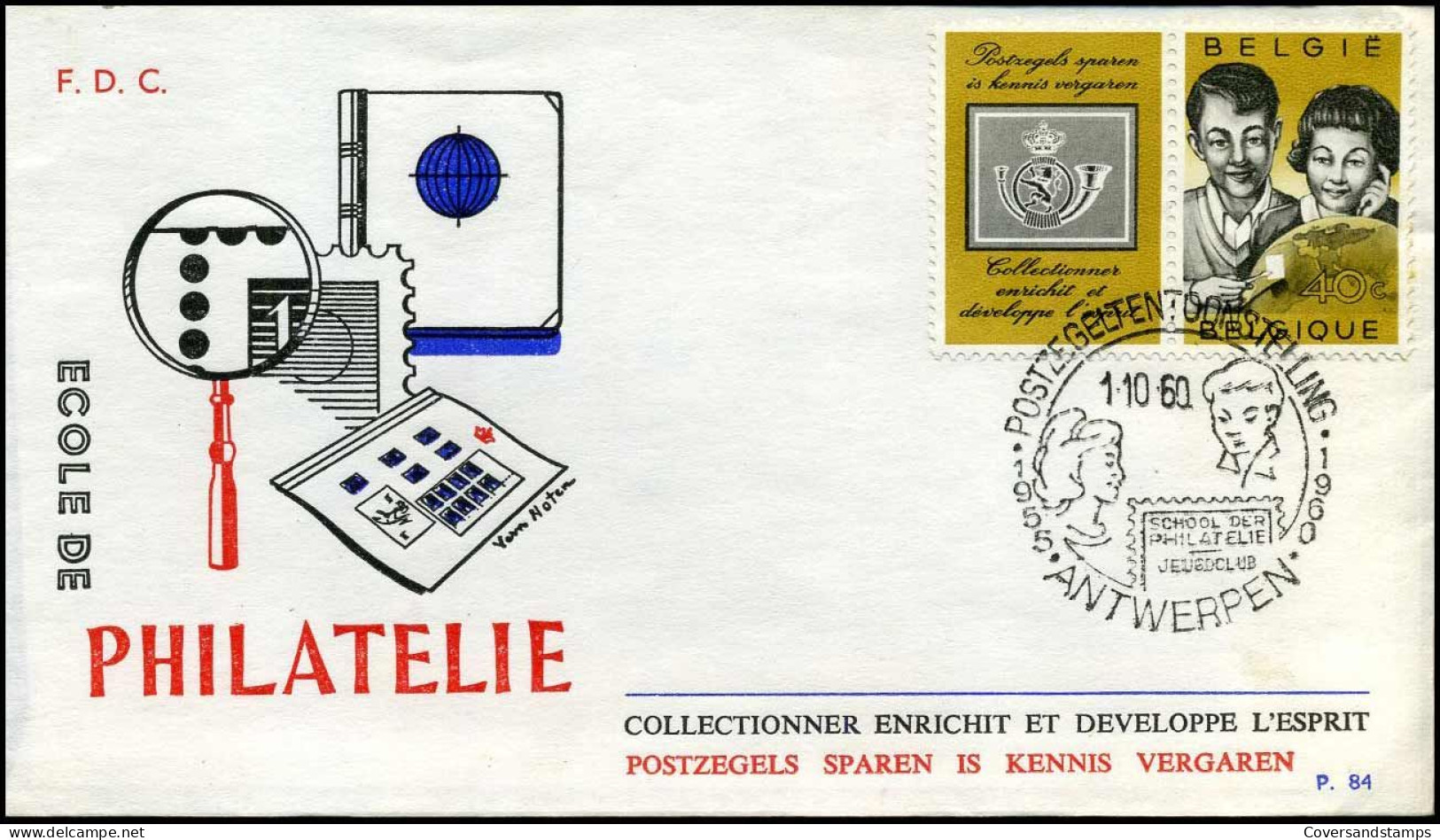 FDC - 1152 Jeugdfilatelie - Stempel : Antwerpen - 1951-1960