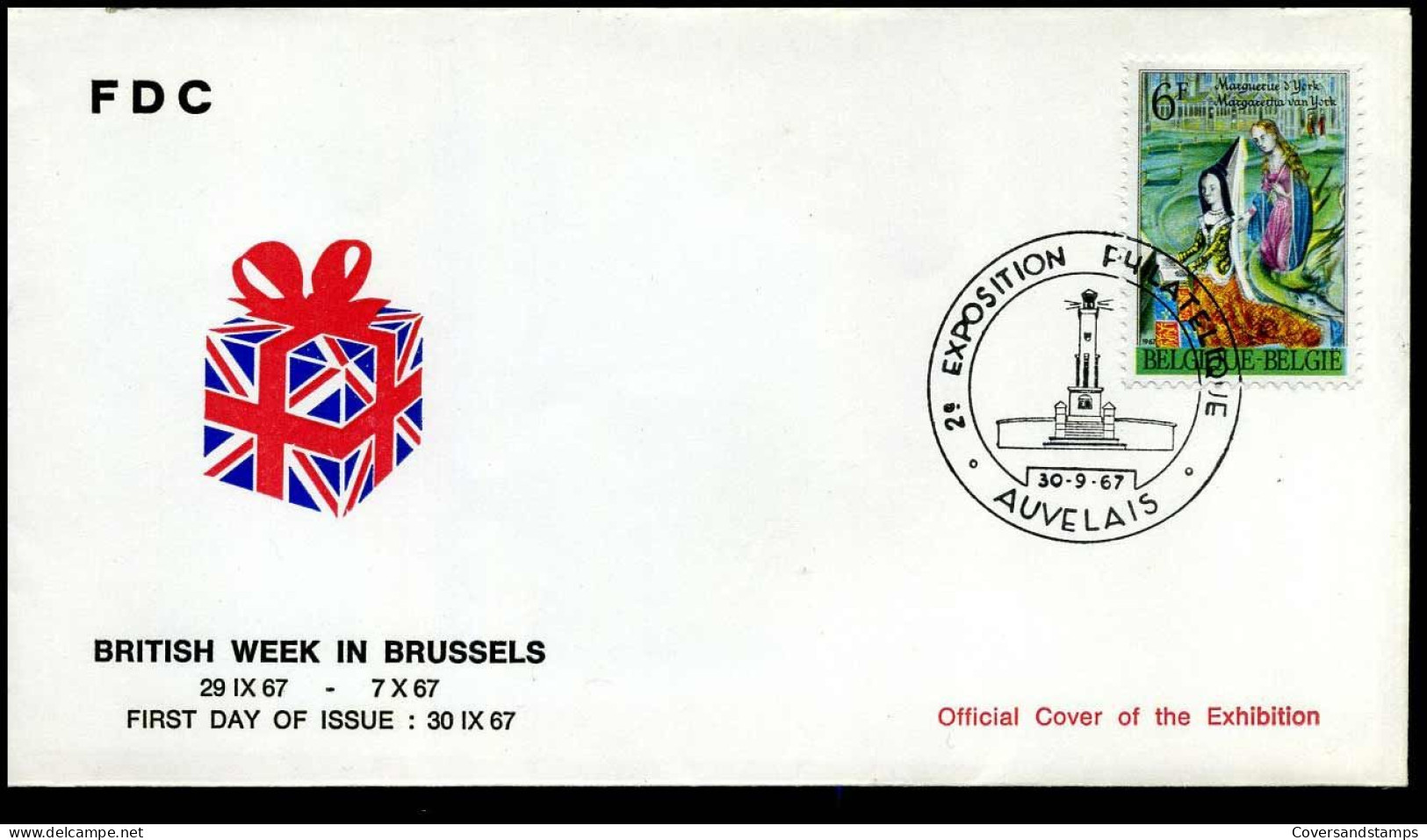 1432 - FDC - British Week In Brussels - Stempel : Auvelais - 1961-1970