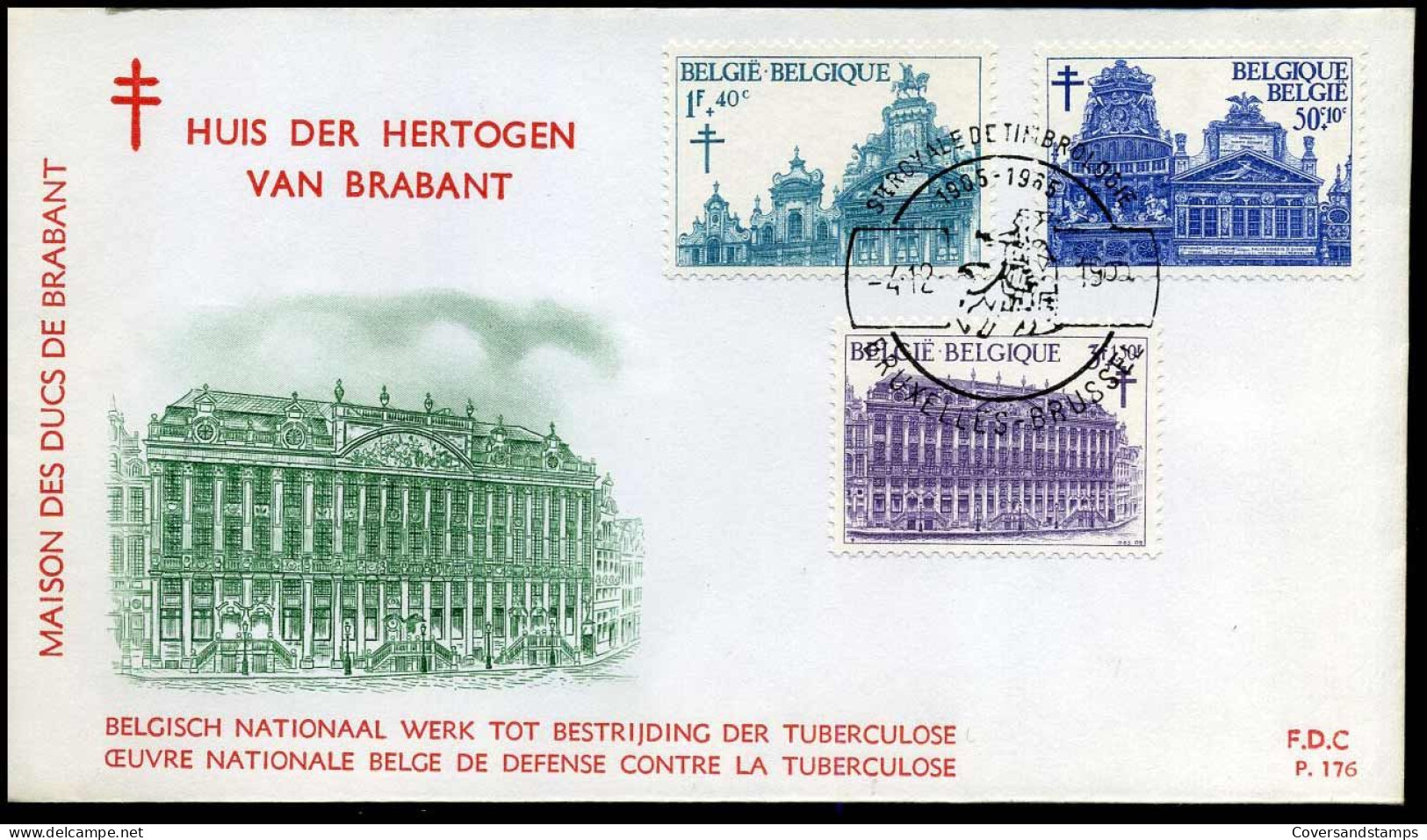 1354/58 - FDC - Antiteringzegels, Grote Markt Te Brussel - Stempel : Bruxelles / Brussel - 1961-1970