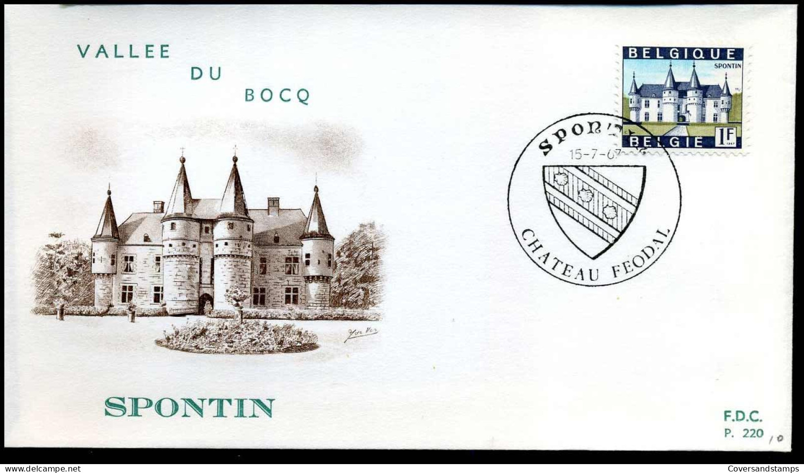 1423/24 -  FDC - Toeristische Uitgifte - Stempel : Ieper + Spontin - 1961-1970