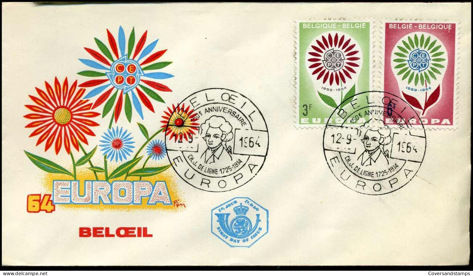 1298/99 - FDC - Europa   - Stempel : 2 X Beloeil - 1961-1970
