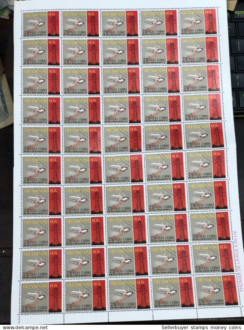 Vietnam South Sheet Stamps Before 1975(25$ Not Issued 1975) 1 Pcs 50 Stamps Quality Good - Vietnam