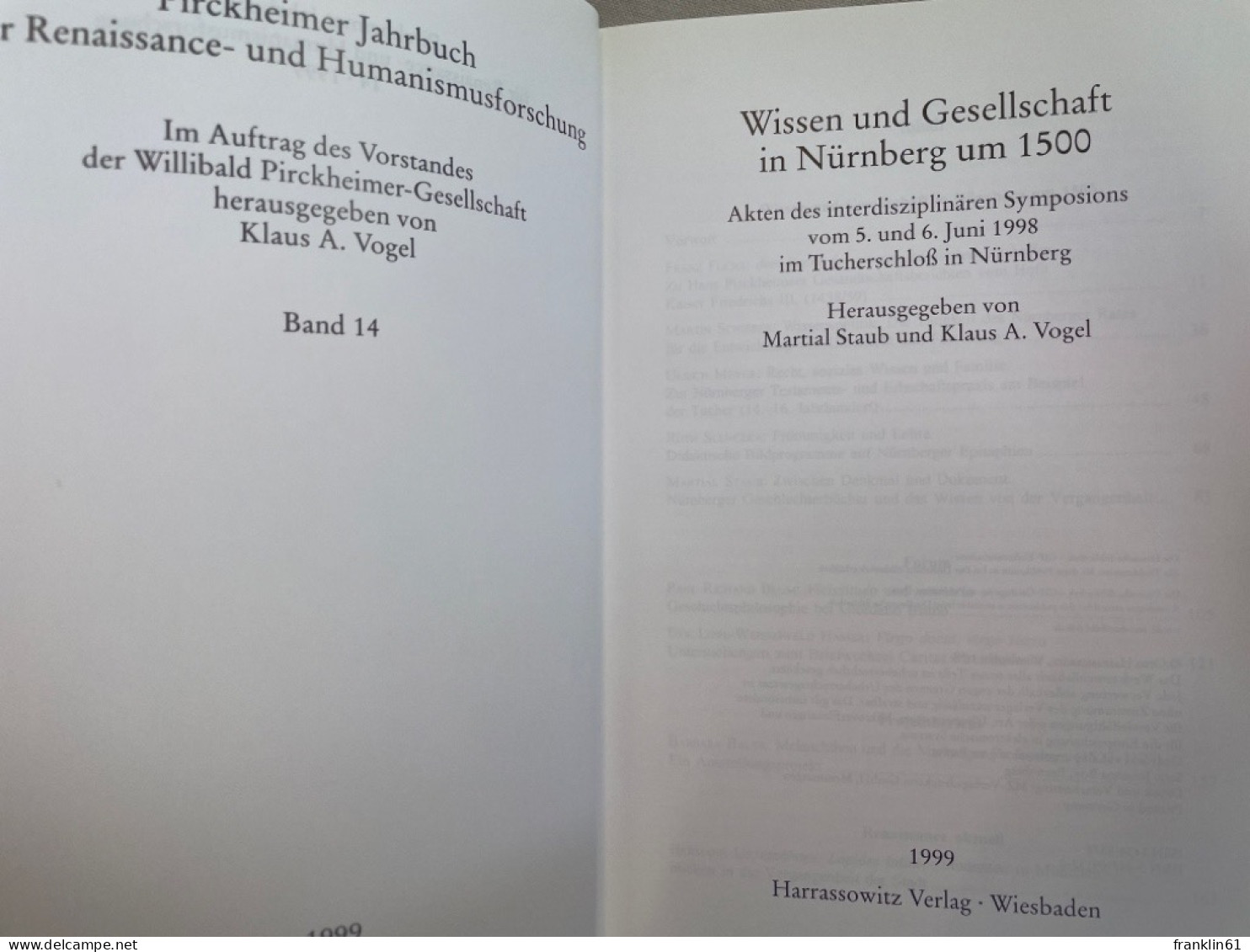 Wissen Und Gesellschaft In Nürnberg Um 1500 : Akten Des Interdisziplinären Symposions Vom 5. Und 6. Juni 199 - 4. 1789-1914
