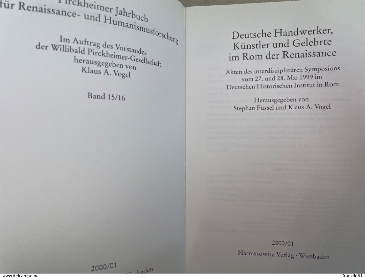 Deutsche Handwerker, Künstler Und Gelehrte Im Rom Der Renaissance : Akten Des Interdisziplinären Symposions - 4. 1789-1914