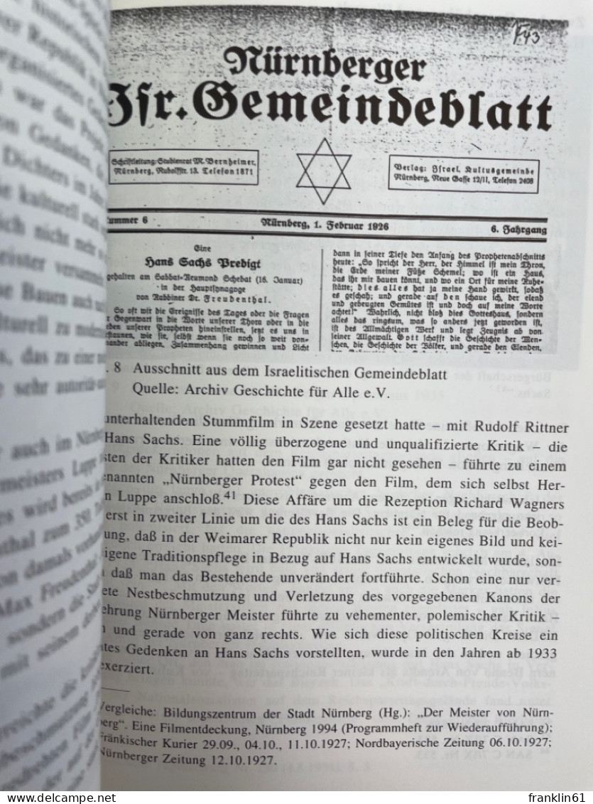 Hans Sachs im Schnittpunkt von Antike und Neuzeit : Akten des interdisziplinären Symposions vom 23. und 24. S
