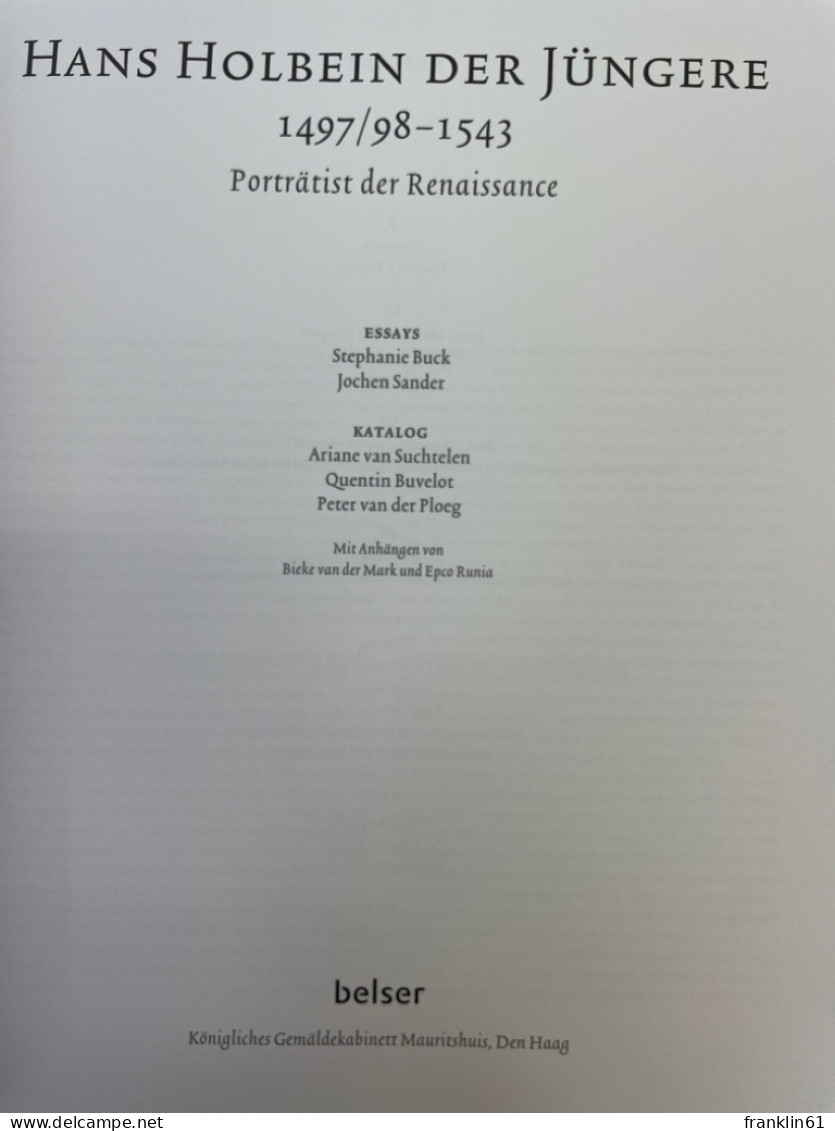 Hans Holbein Der Jüngere : 1497/98 - 1543 ; - Sonstige & Ohne Zuordnung