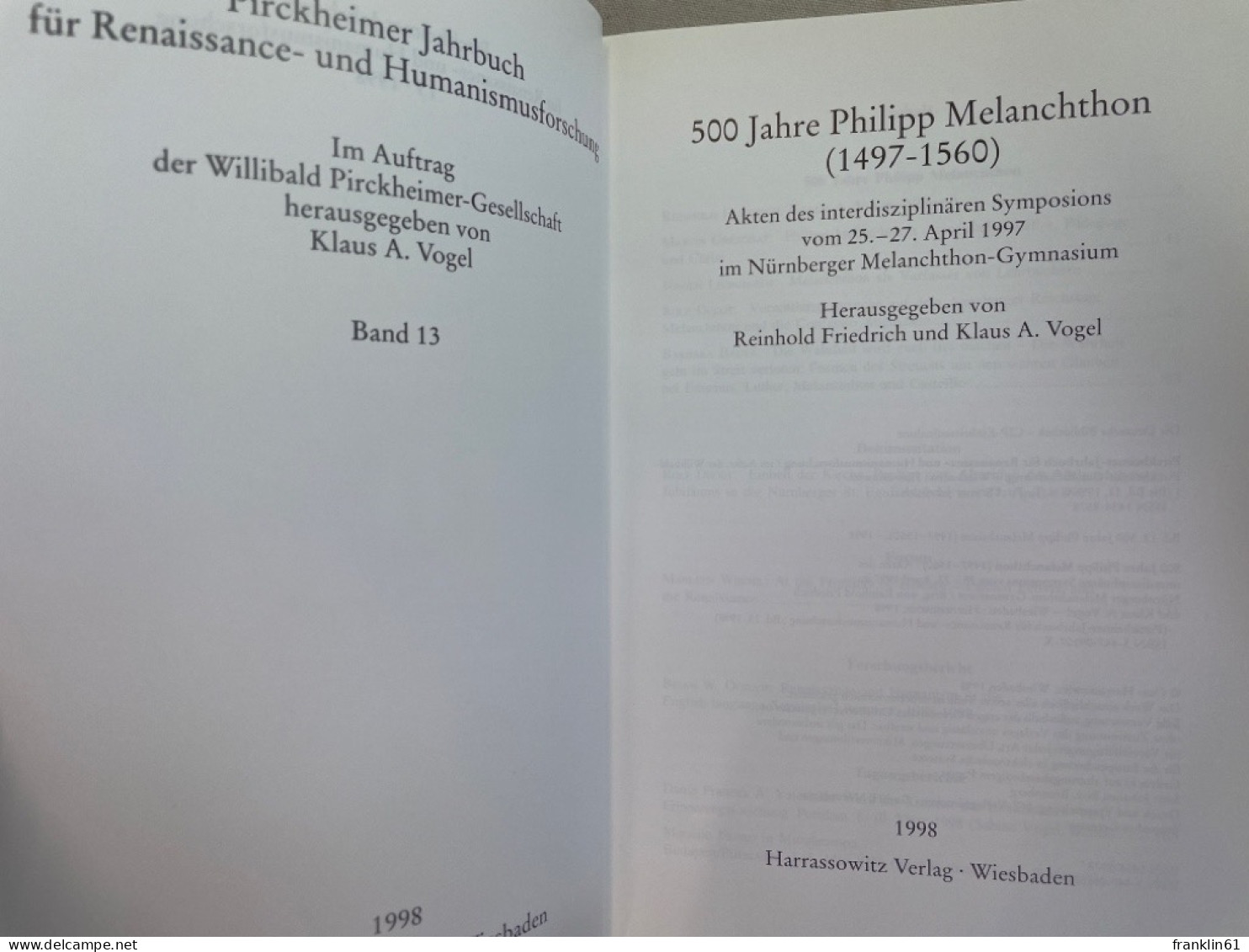 500 Jahre Philipp Melanchthon (1497 - 1560) : Akten Des Interdisziplinären Symposions Vom 25. - 27. April 199 - 4. 1789-1914