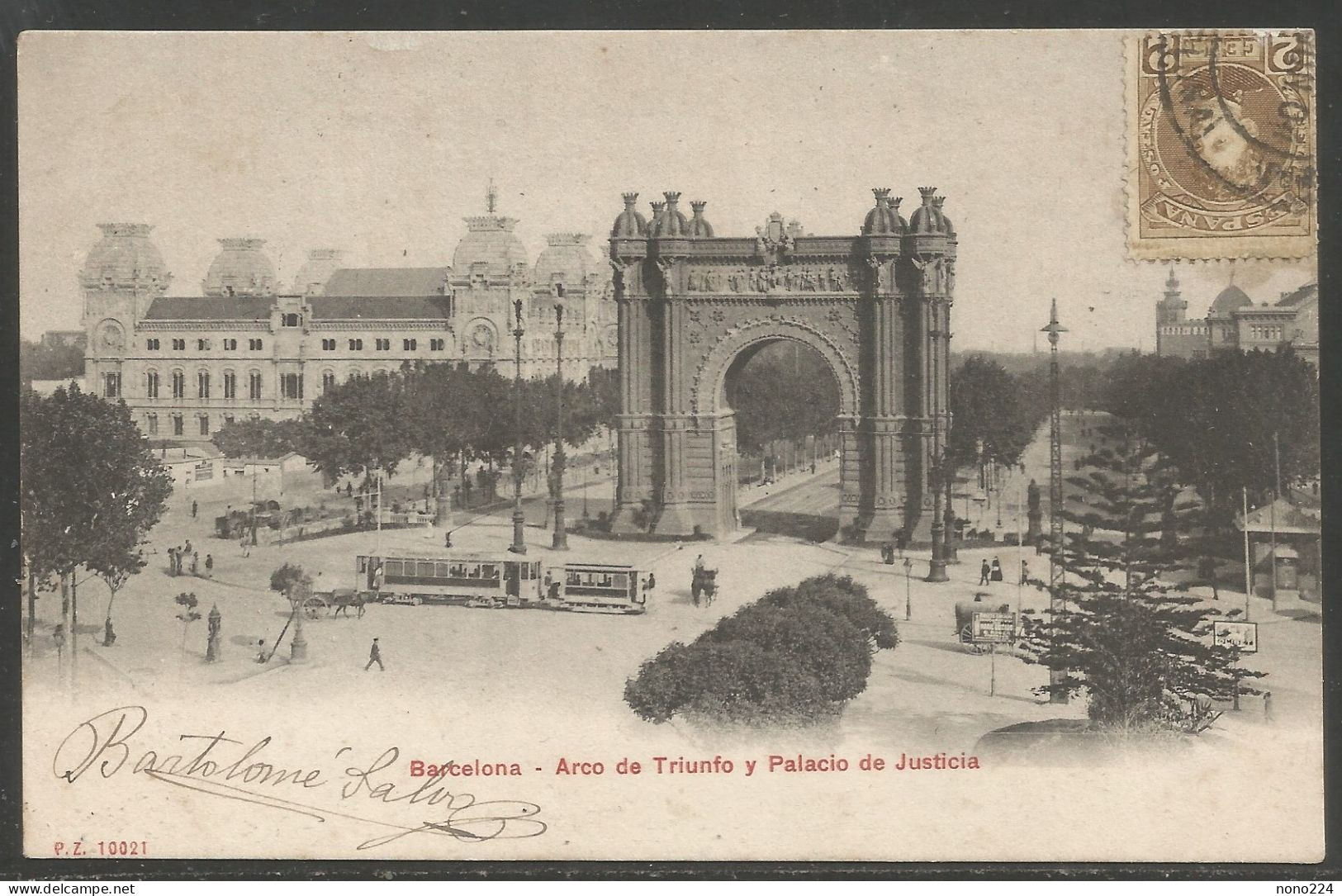 Carte P De 1904 ( Barcelona / Arco De Triunfo Y Palacio De Justicia ) - Barcelona