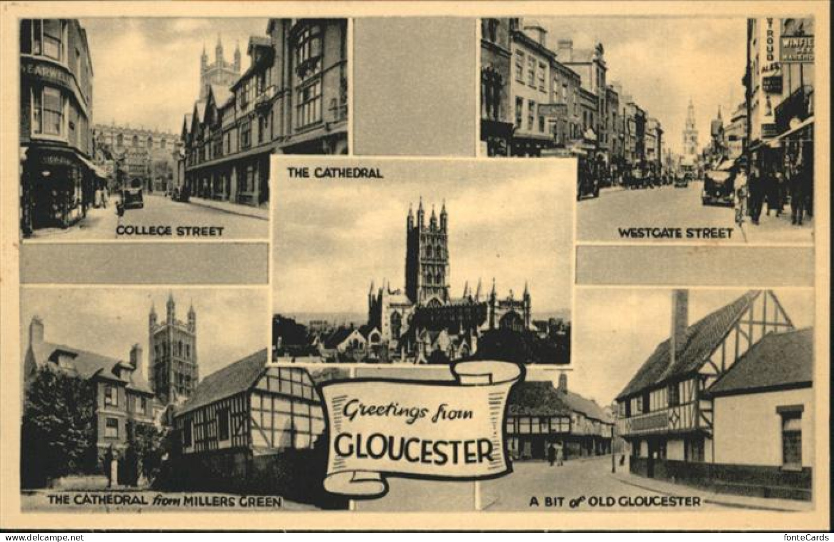 10928040 Gloucester Gloucester College Street Cathedrale Westgate Street  * Glou - Andere & Zonder Classificatie